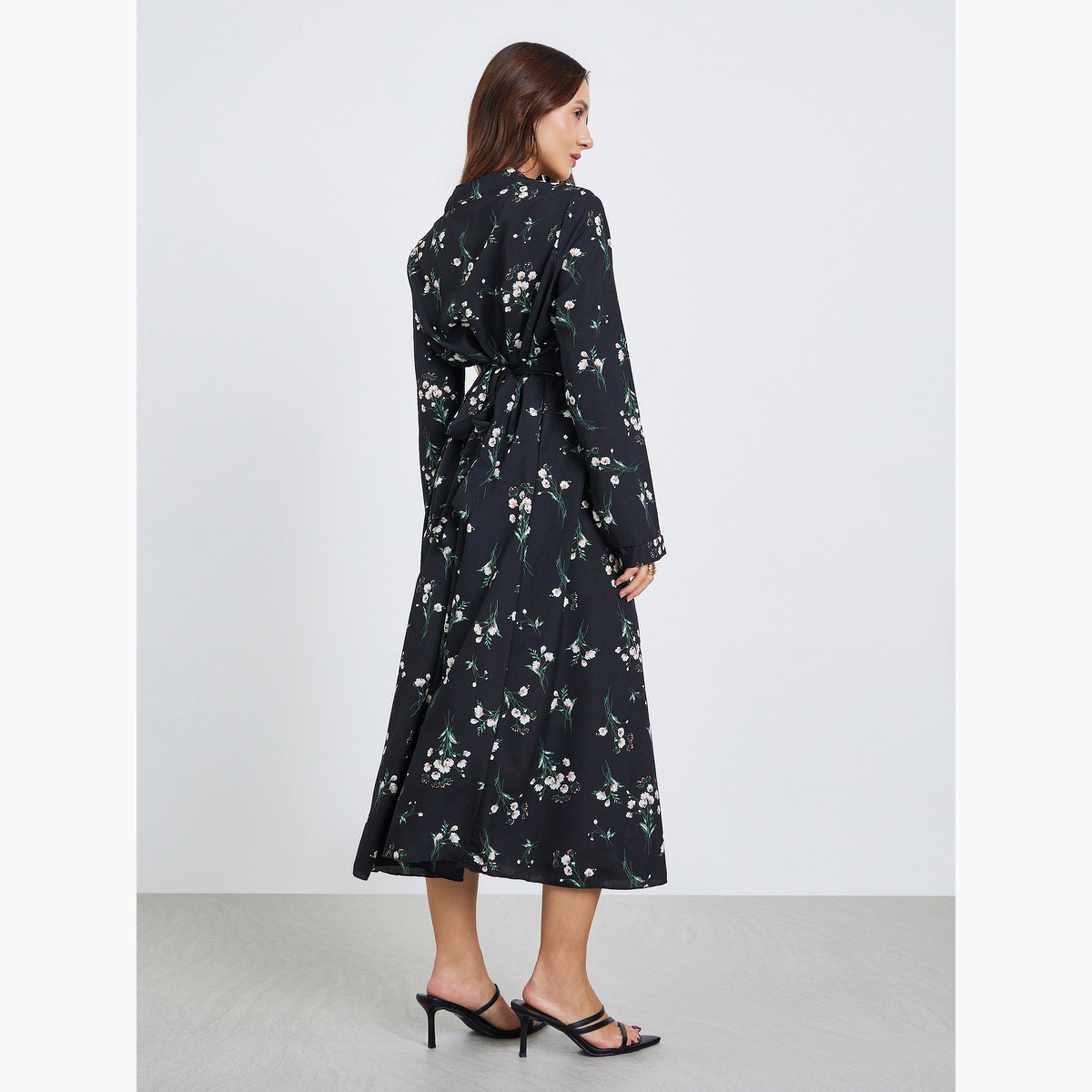 Take Two Women Floral Printed Button Front Midi Dress-women-clothing-dresses-image-4