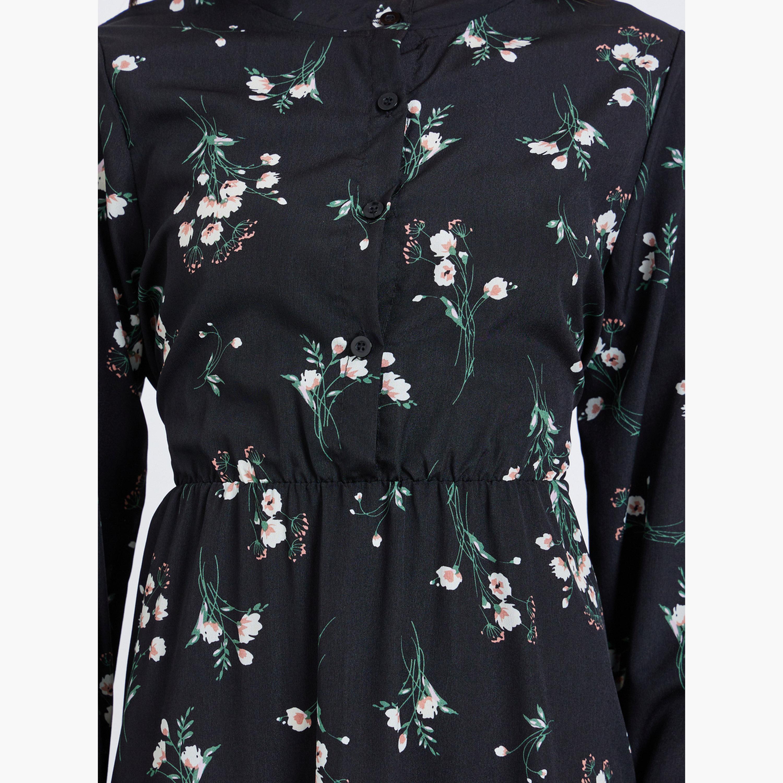 Take Two Women Floral Printed Button Front Midi Dress-women-clothing-dresses-image-5