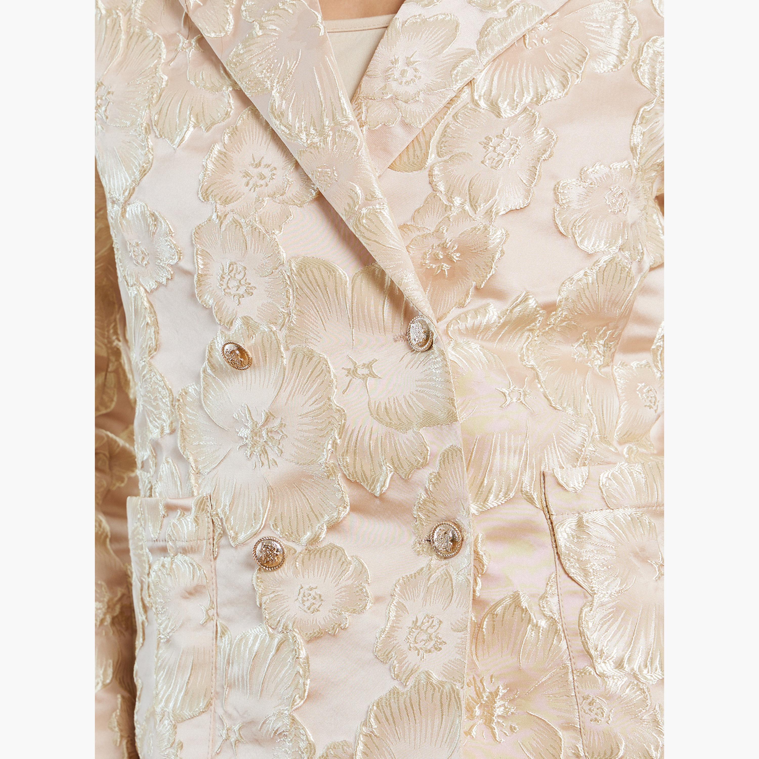 Styli Women Jacquard Blazer with Patch Pocket-women-clothing-coatsandjackets-blazers-image-3