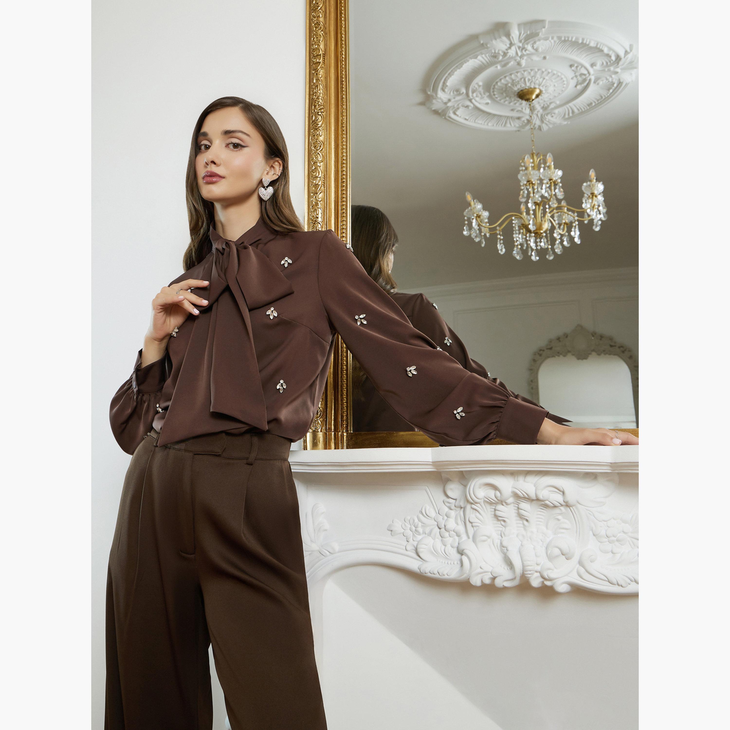 بلوزة بتفاصيل مزينة-women-clothing-shirtsandblouses-blouses-image-3
