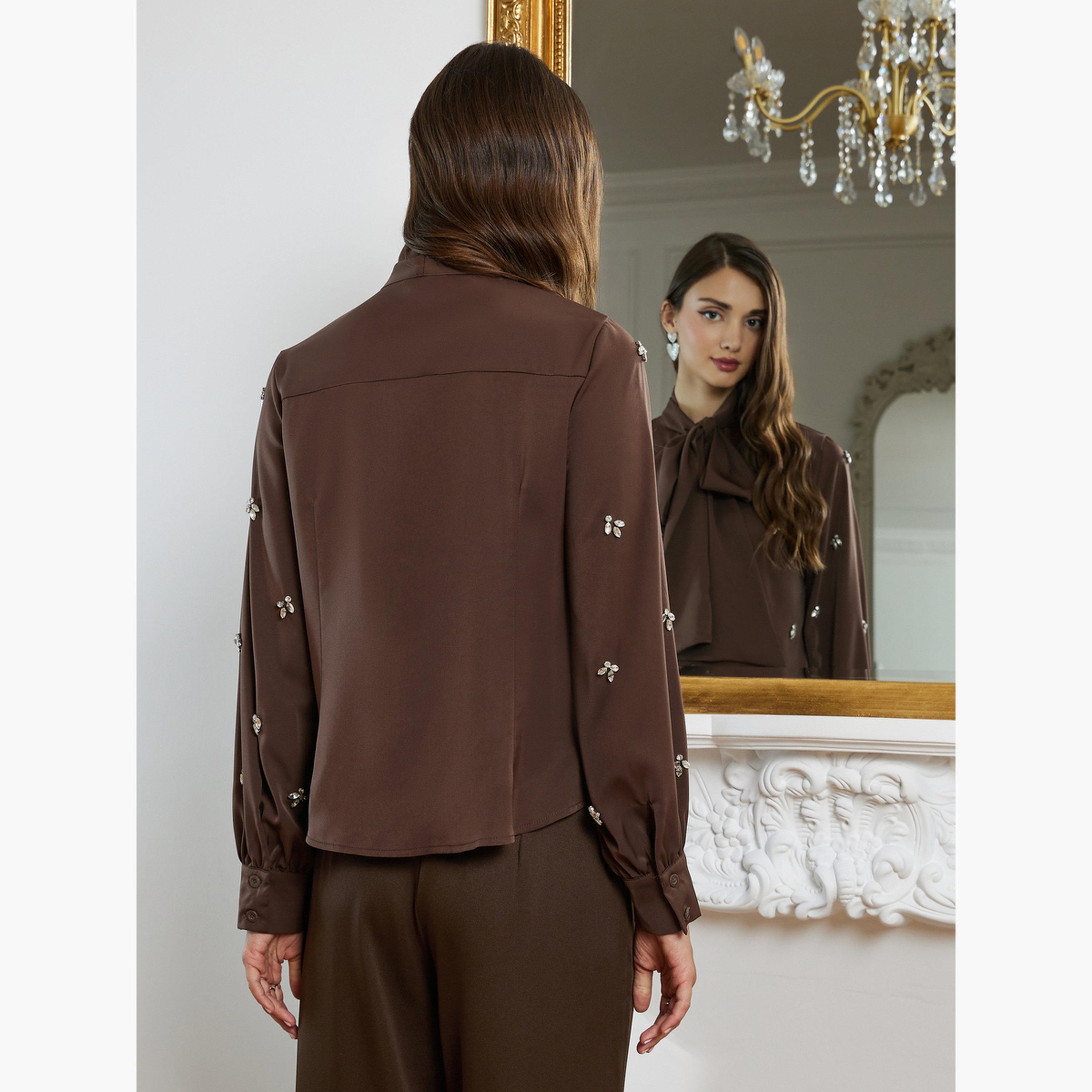بلوزة بتفاصيل مزينة-women-clothing-shirtsandblouses-blouses-image-5