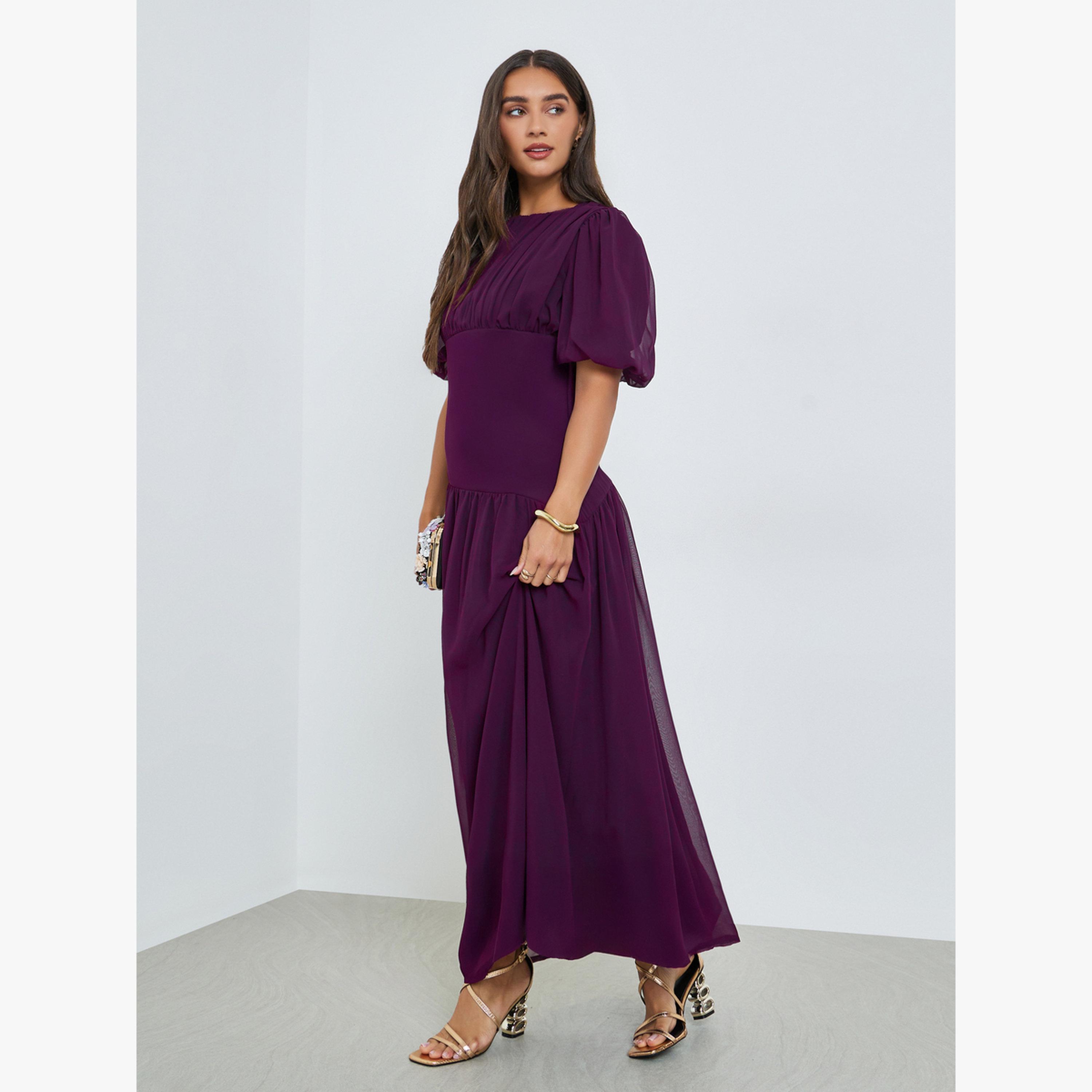 فستان طويل شيفون بكسرات-women-clothing-dresses-image-3