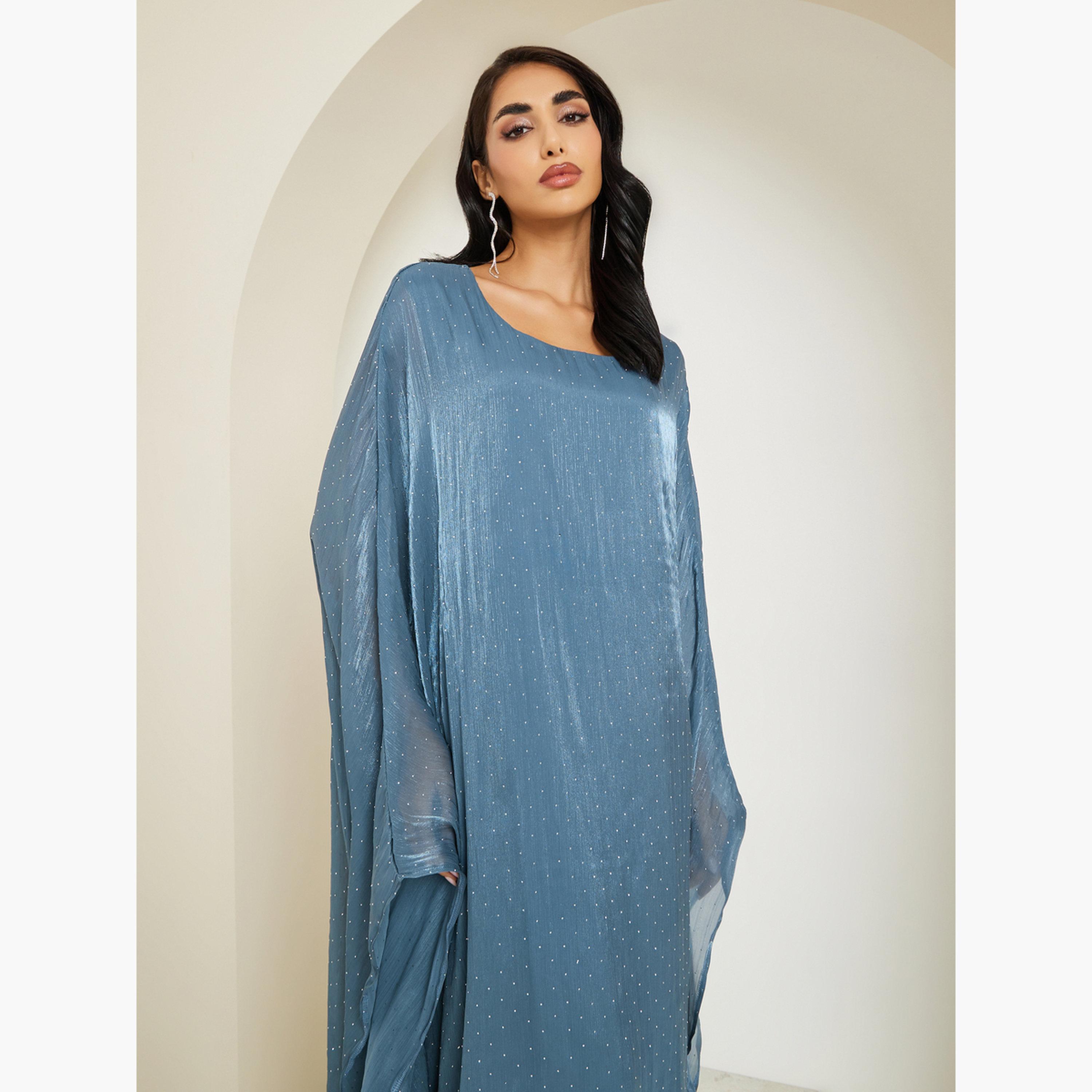 قفطان طويل لامع-women-arabicclothing-kaftan-image-2