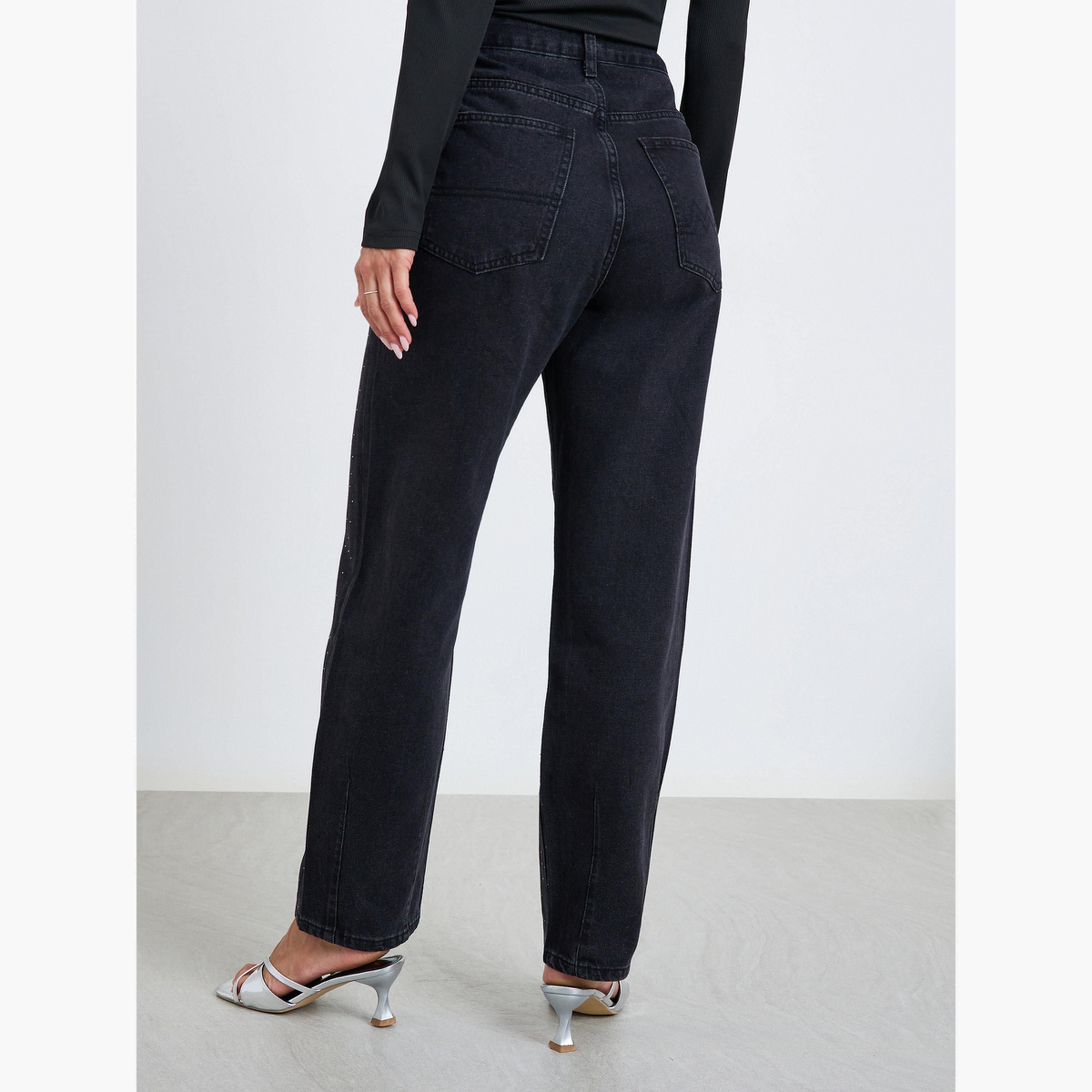 جينز بأرجل واسعة بتفاصيل ماسية-women-clothing-bottoms-jeans-image-4