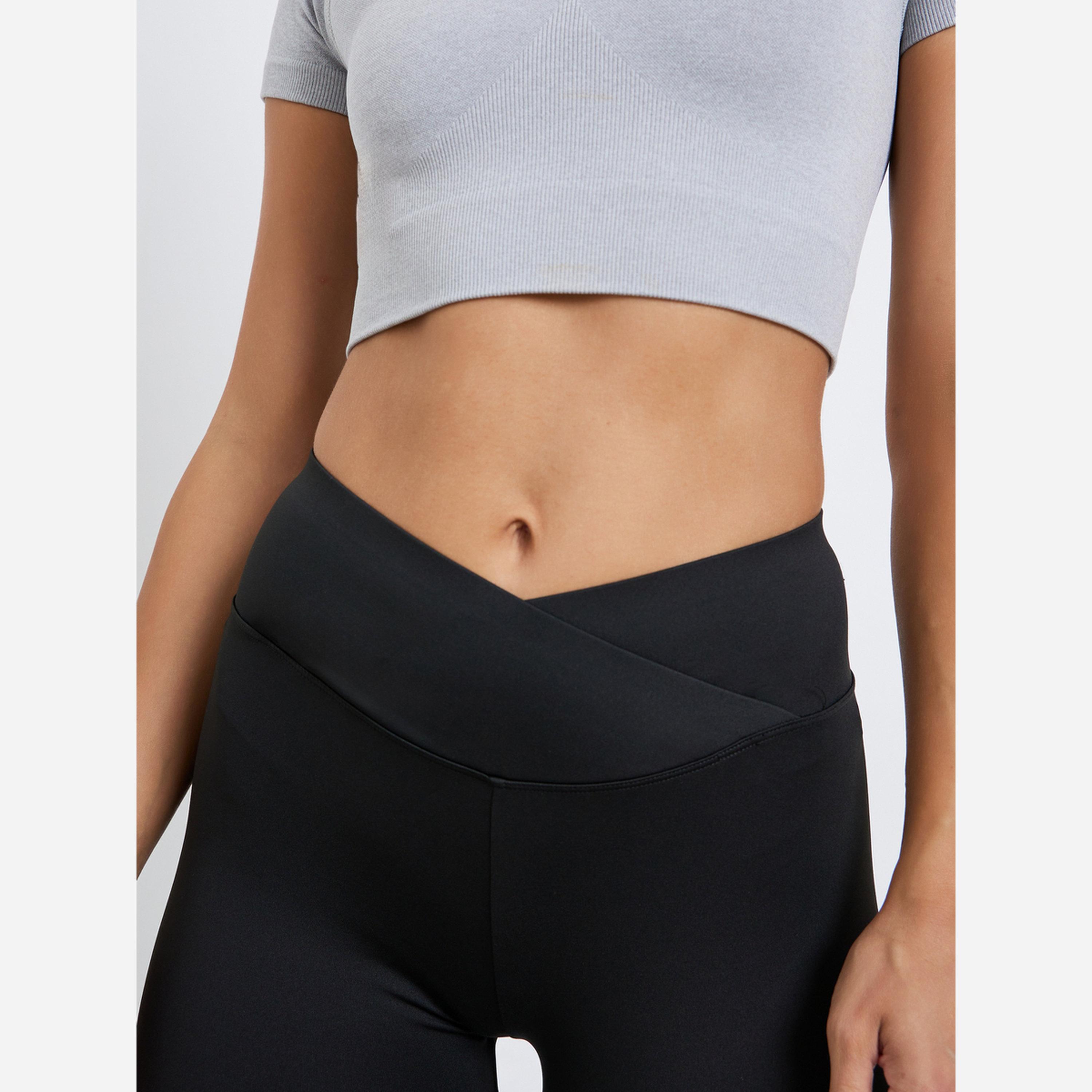 ستايلي - ليقنز/ فيزون لون أسود بخصر شكل سبعة للنساء-women-clothing-bottoms-leggings-image-3