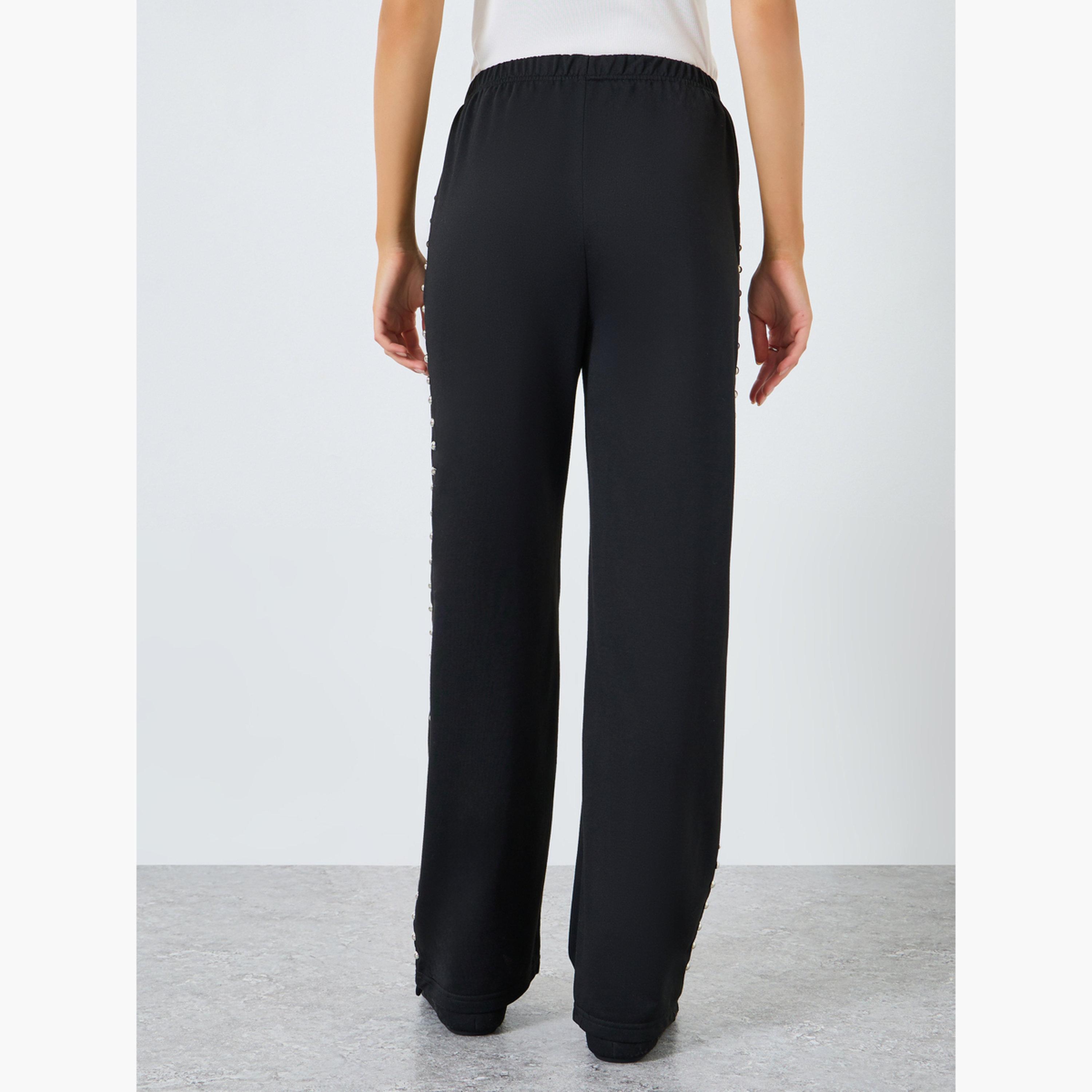 جوغر بأرجل واسعة ومزين-women-clothing-bottoms-joggers-image-4
