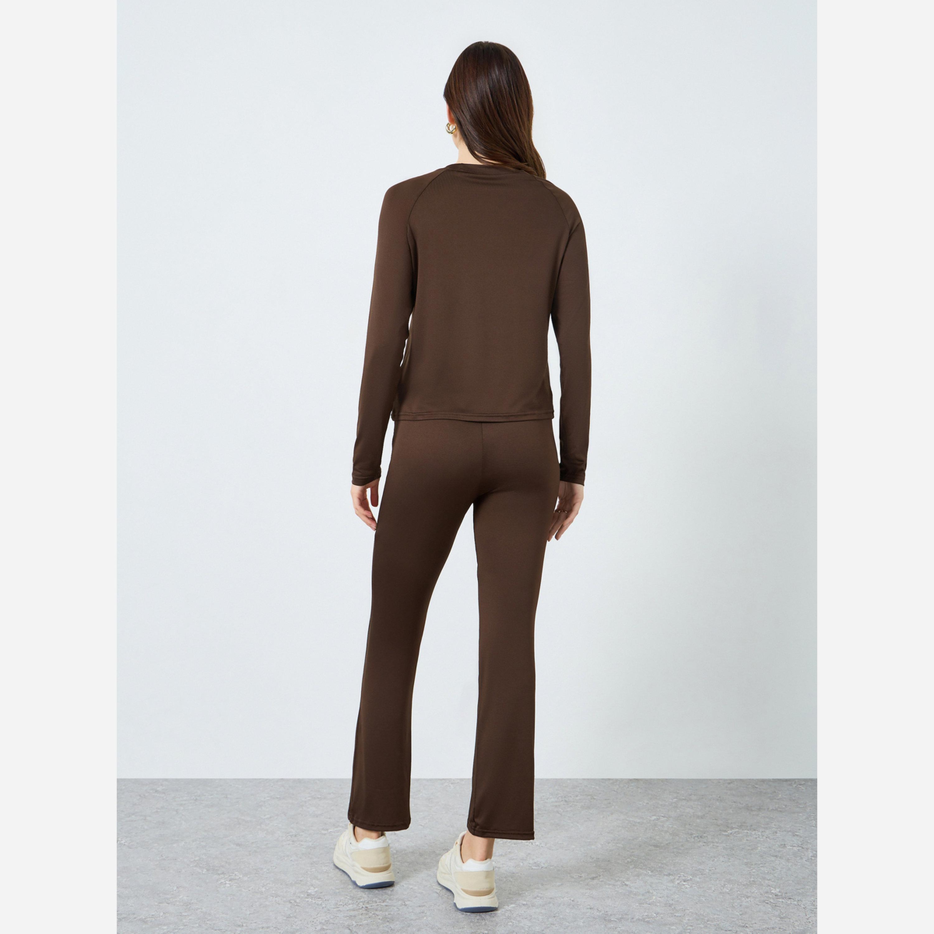 Styli Solid Fit T-shirt and Leggings Set-women-clothing-coordsets-image-4