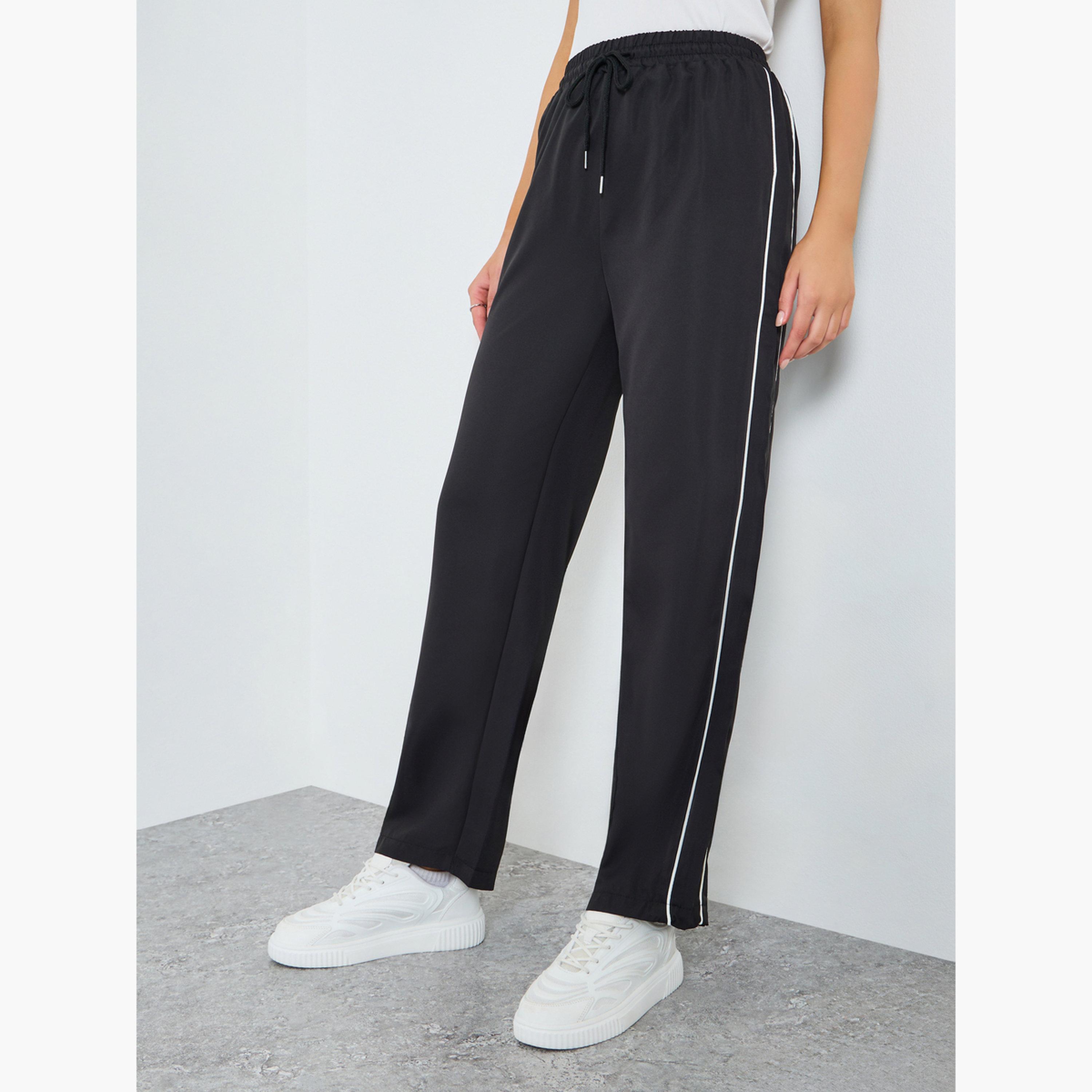 بنطال بأرجل واسعة ورباط-women-clothing-bottoms-joggers-image-1