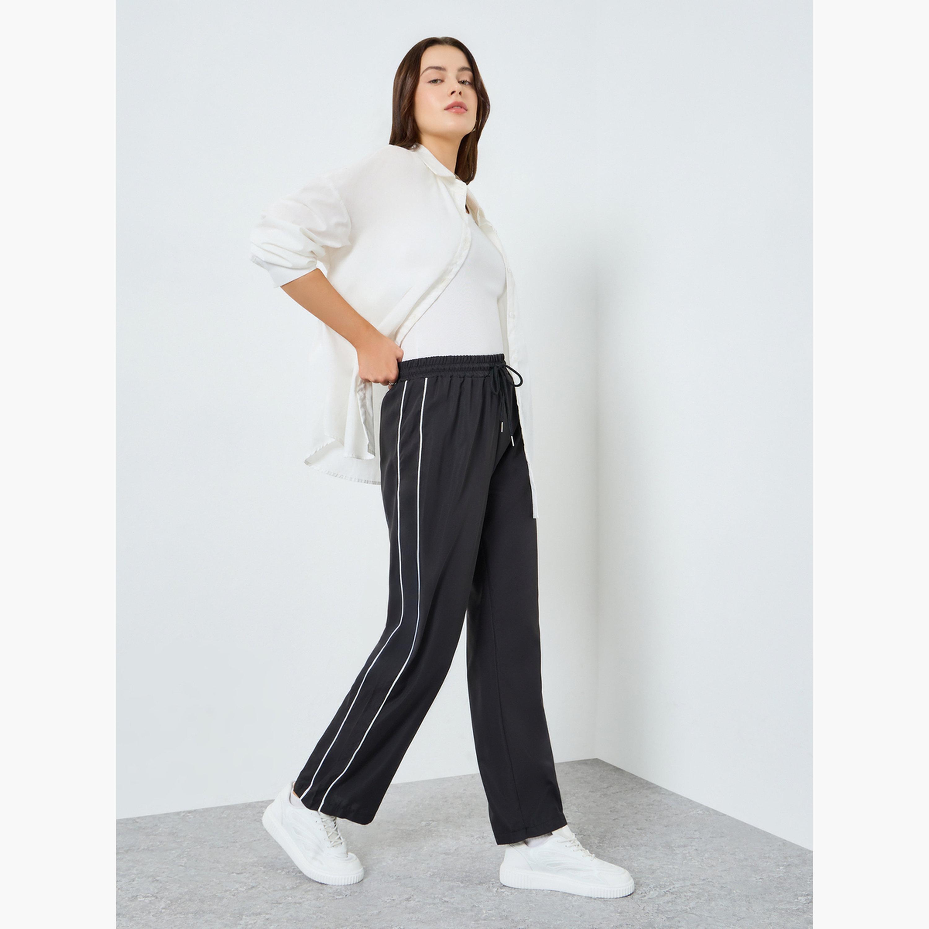 بنطال بأرجل واسعة ورباط-women-clothing-bottoms-joggers-image-2