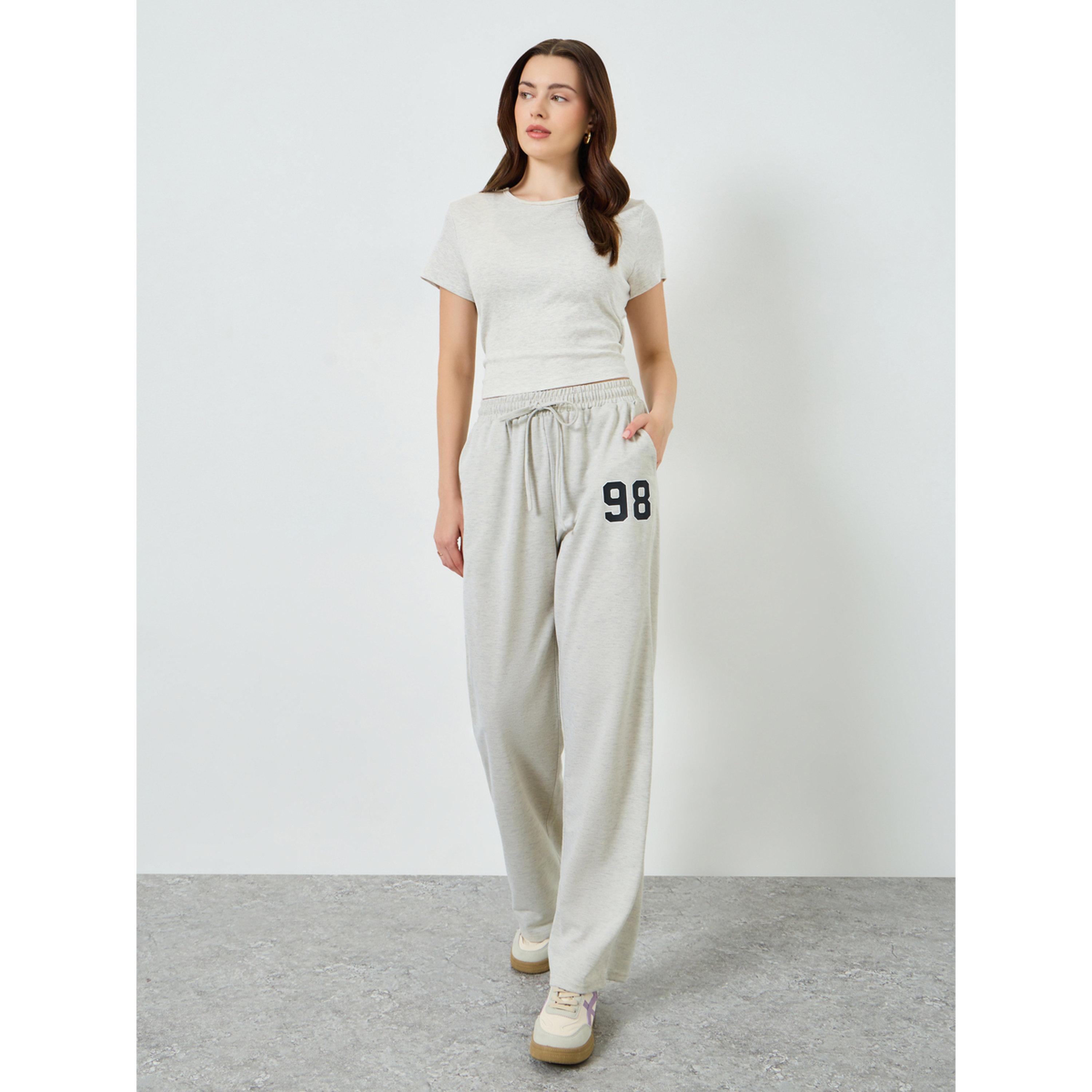 بنطال جوغر أوف وايت أرجل واسعة برباط-women-clothing-bottoms-joggers-image-2