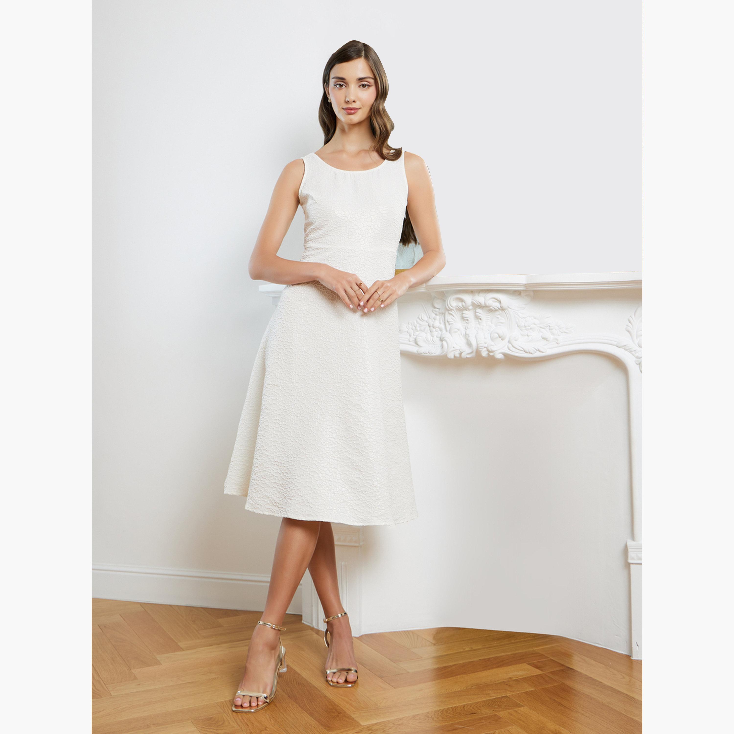 مجموعة من جاكيت منمق وفستان ميدي جاكار-women-clothing-dresses-image-4