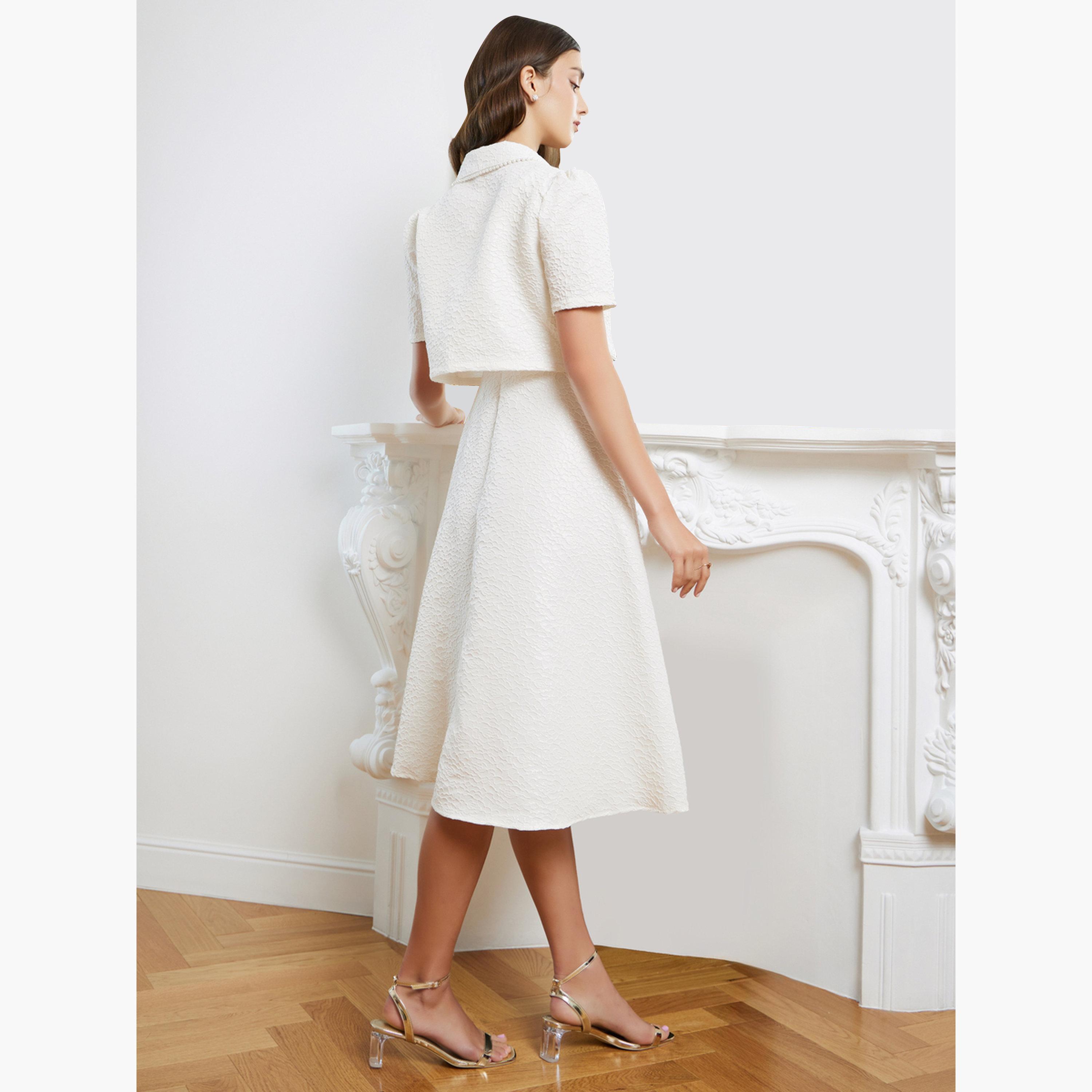 مجموعة من جاكيت منمق وفستان ميدي جاكار-women-clothing-dresses-image-5