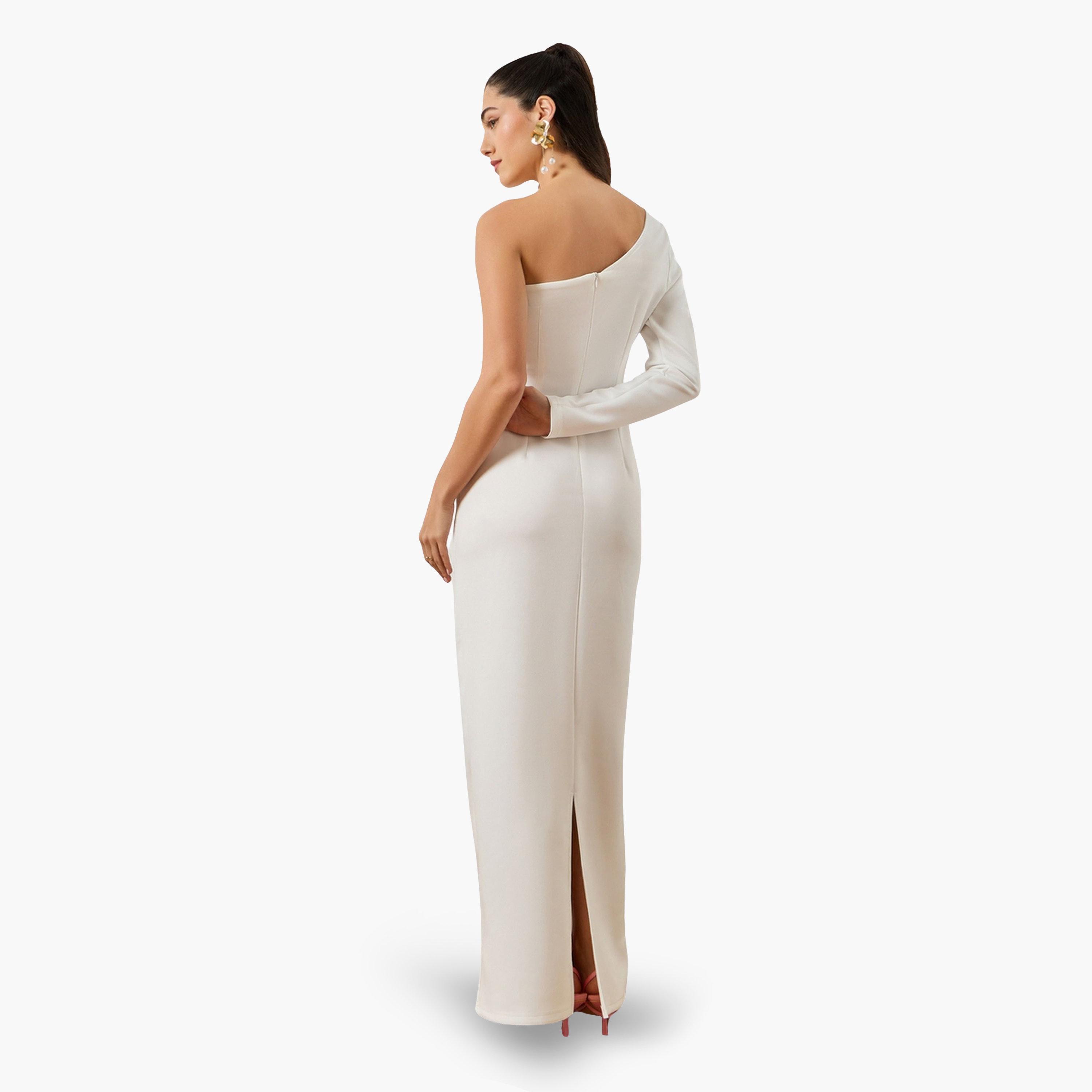 Styli Women Off-White Floral Print A-Line Maxi Dress-women-clothing-dresses-image-5