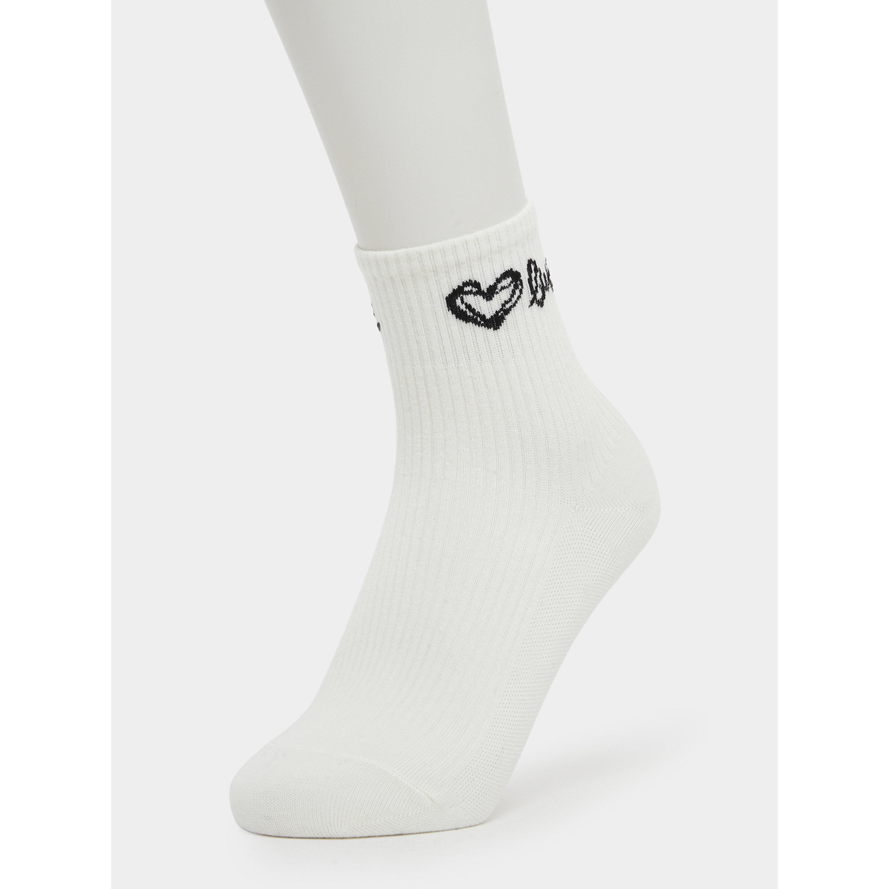طقم من 3 أزواج - جوارب كاحل بطبعة قلب-women-socksandstockings-image-4