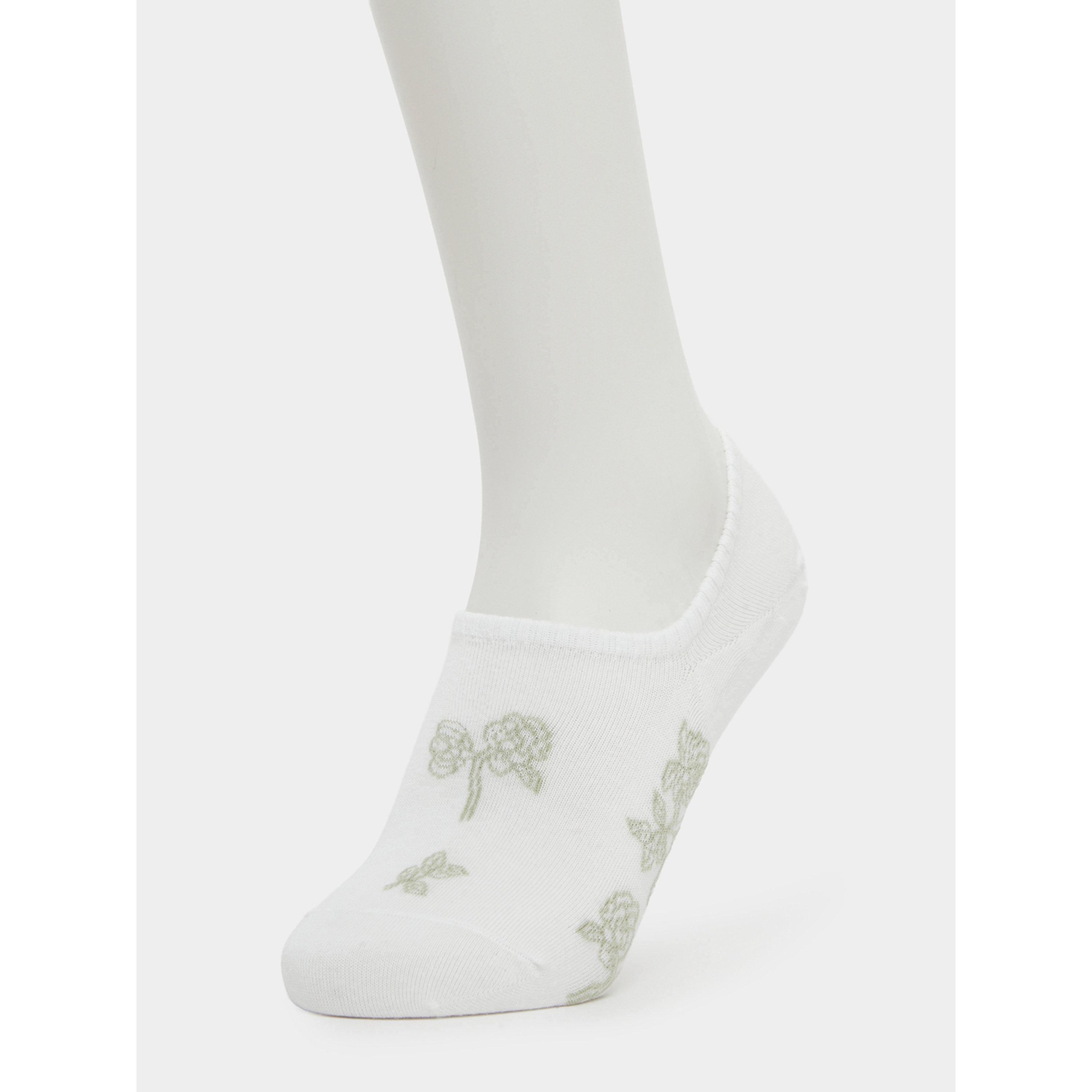طقم من 3 أزواج - جوارب مخفية بطبعة فراشة-women-socksandstockings-image-4