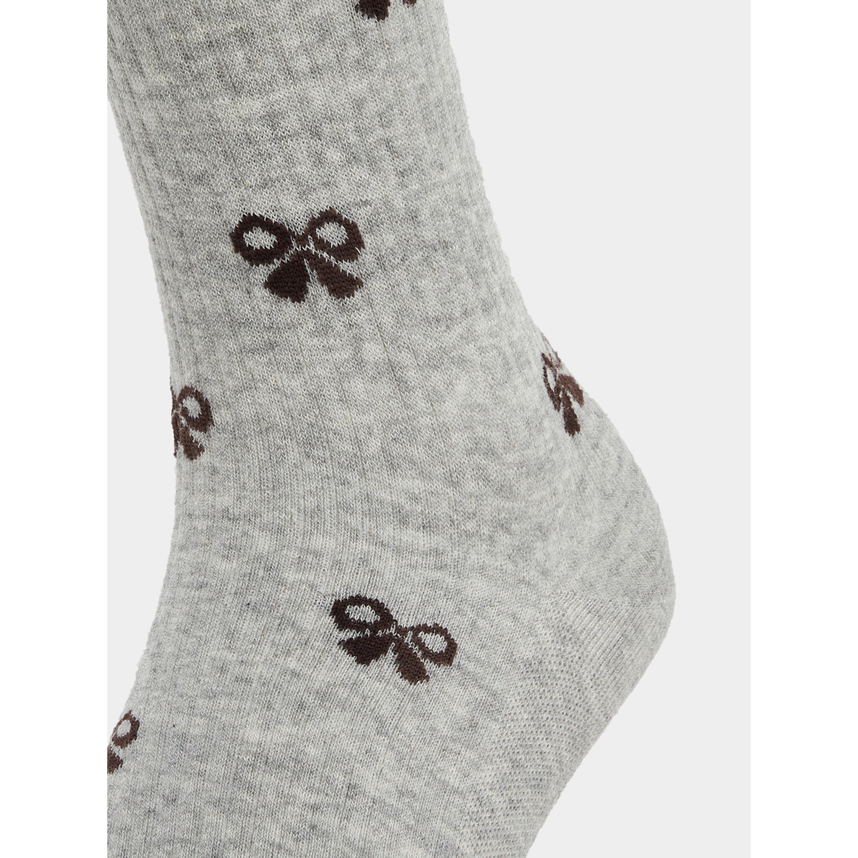 طقم من قطعتين - جوارب كلاسيكية بطبعة شريطة-women-socksandstockings-image-5