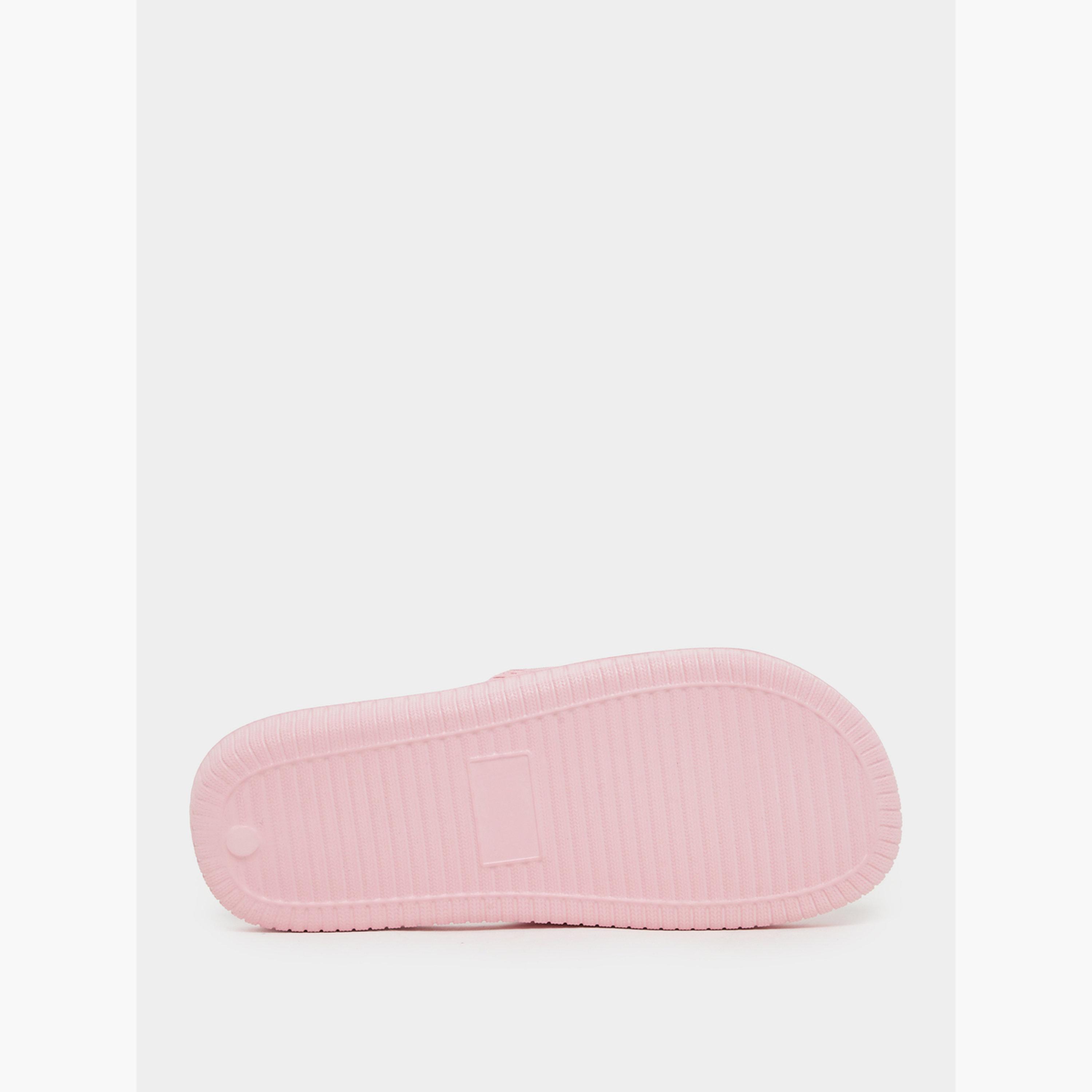 Styli Women Pink Ribbed Slides-women-shoes-flats-slides-image-6