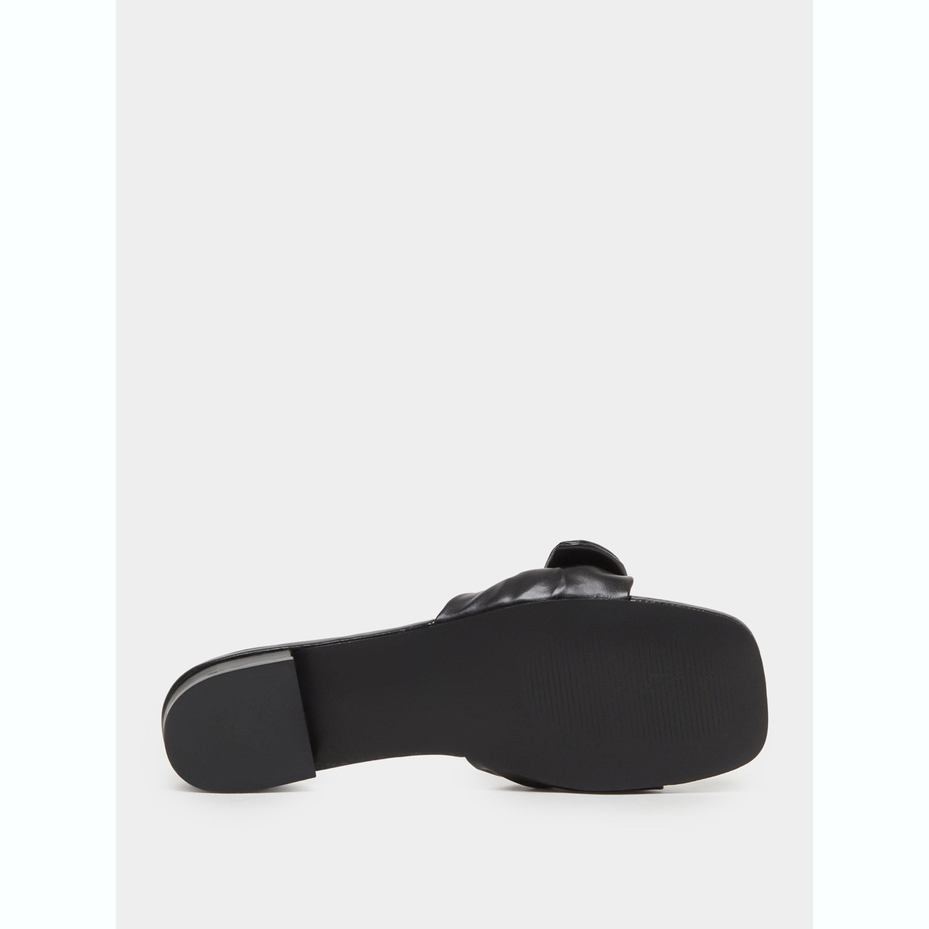 حذاء ميولز فلات مزين بفيونكة أسود-women-shoes-sandals-flats-image-6