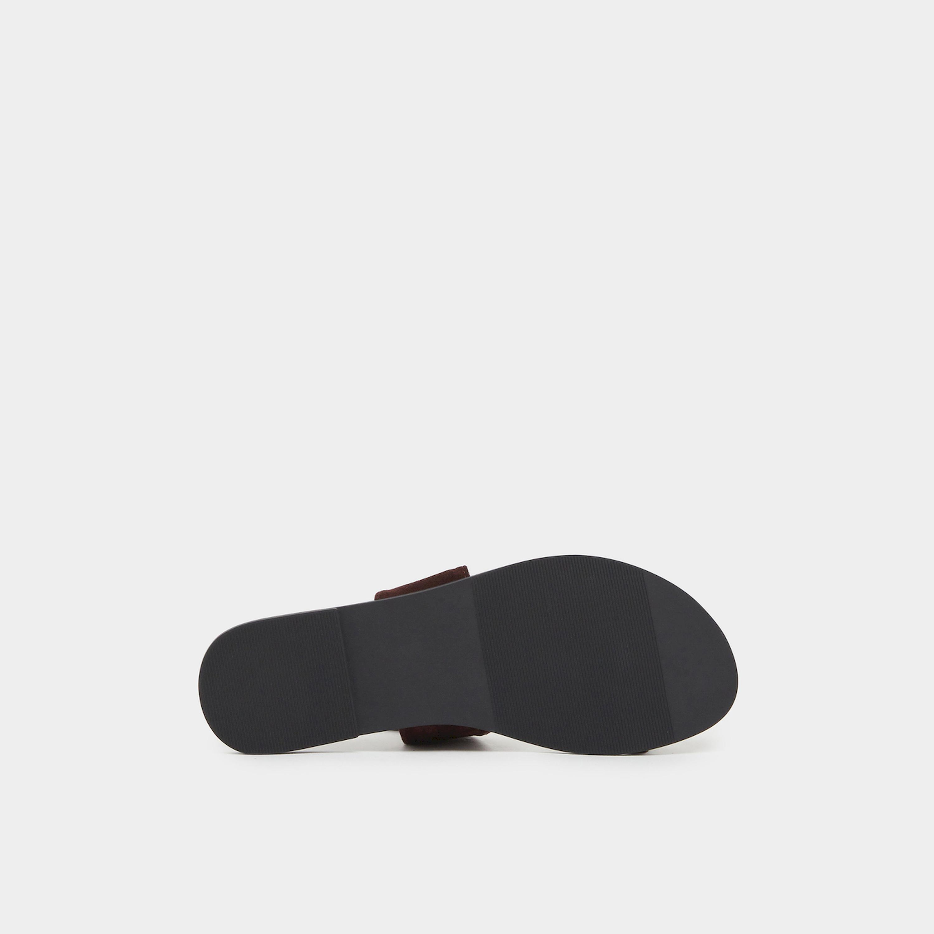Styli Coffee Brown Ankle Strap Flat Sandals-women-shoes-sandals-flats-image-6