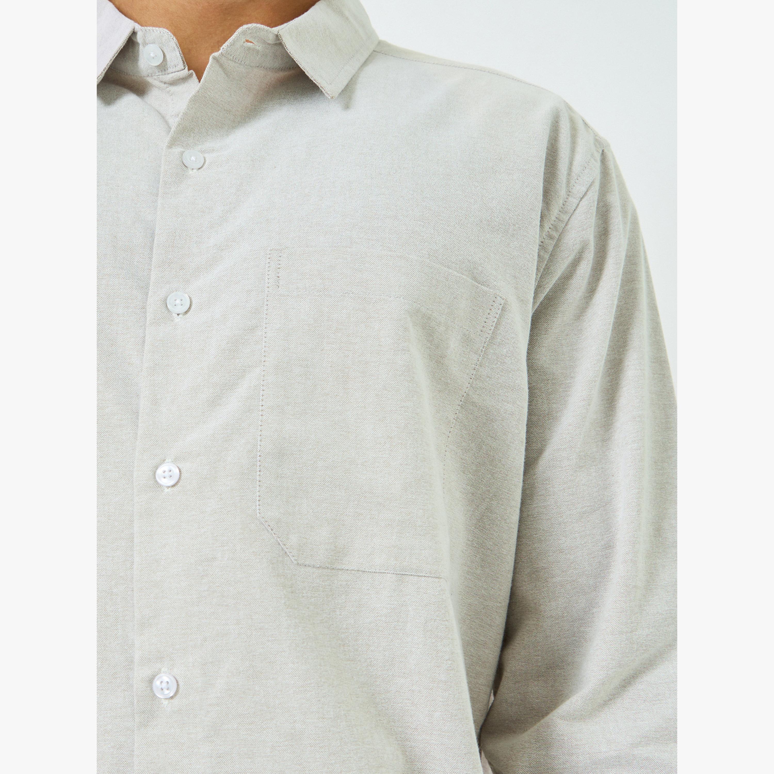 قميص كاجوال قطن بقصة مريحة-men-clothing-shirts-image-4