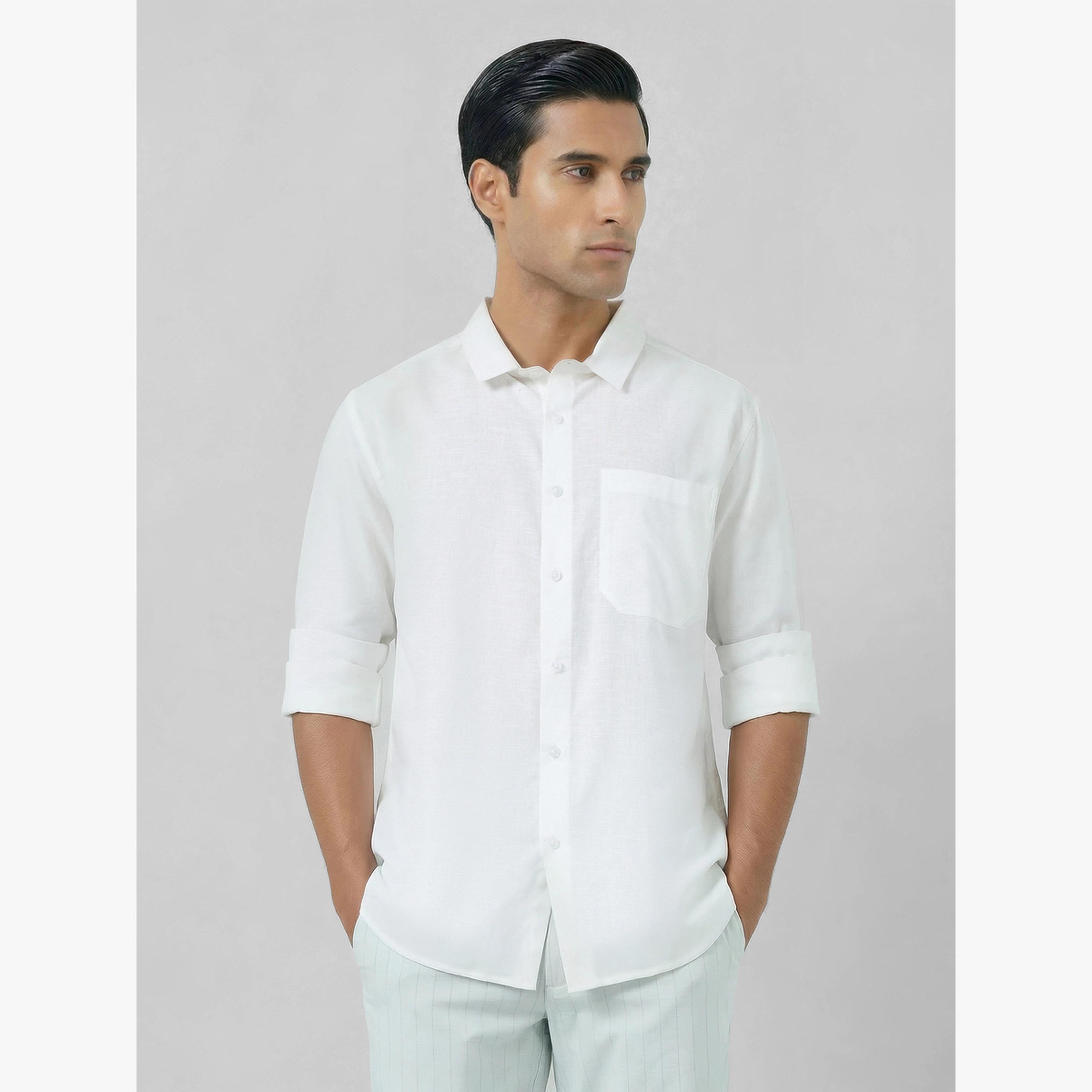 قميص كاجوال قطن بقصة مريحة-men-clothing-shirts-image-1
