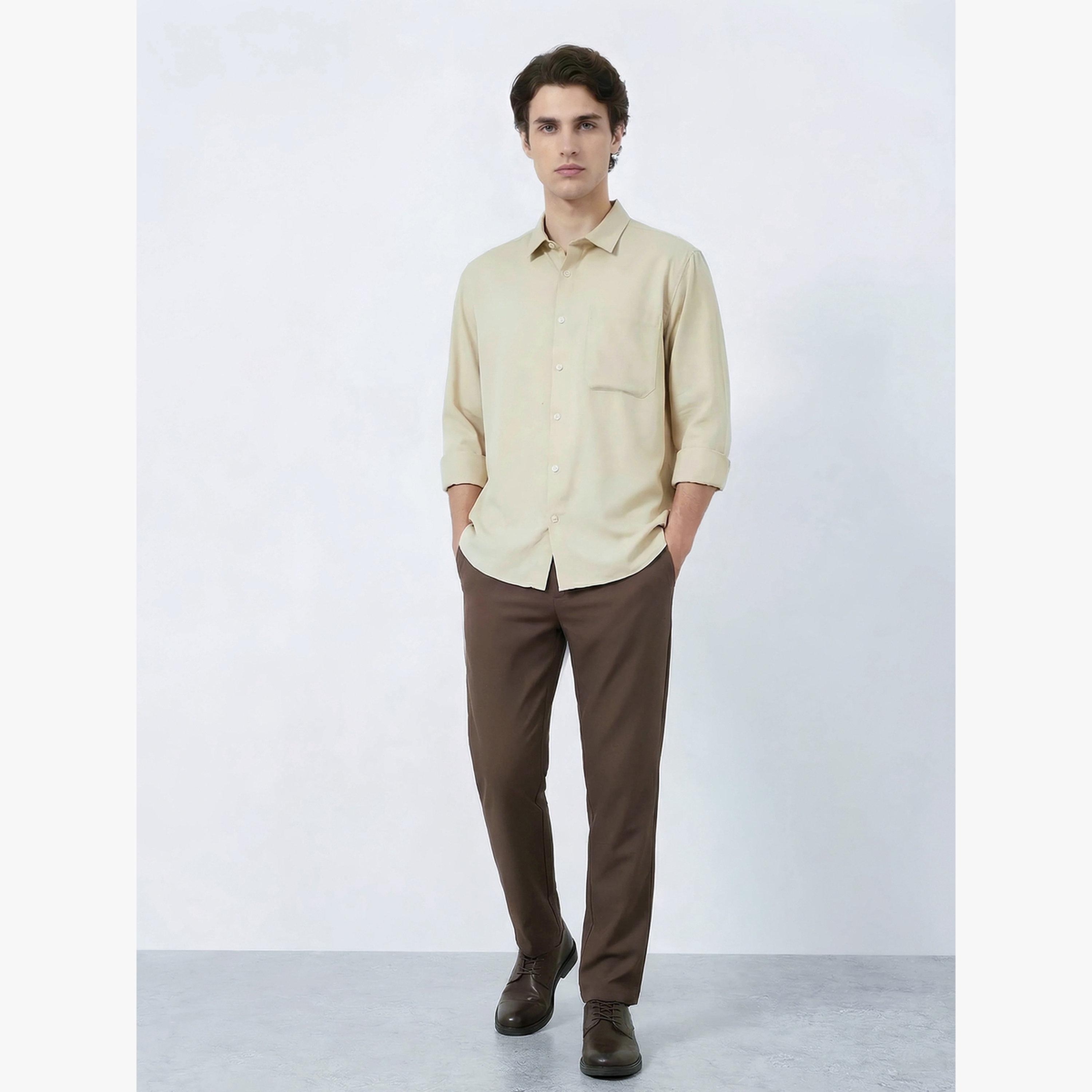 قميص سادة بقصة مريحة-men-clothing-shirts-image-2