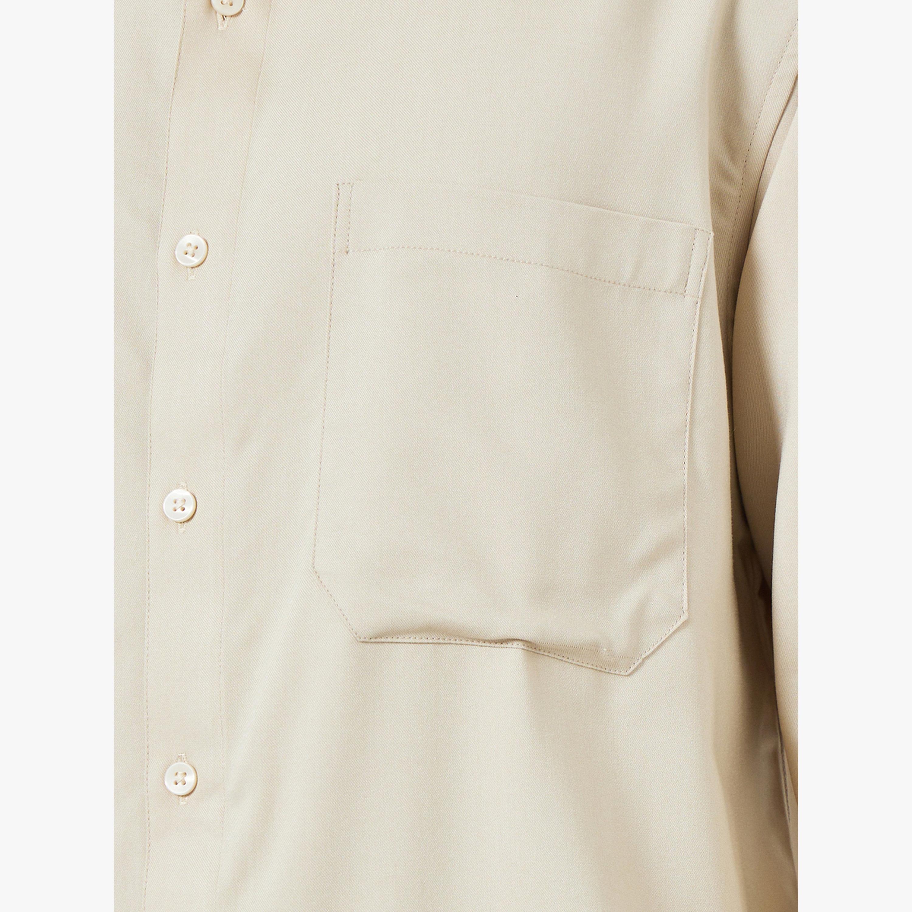 Styli Men Beige Solid Relaxed Fit Shirt-men-clothing-shirts-image-4