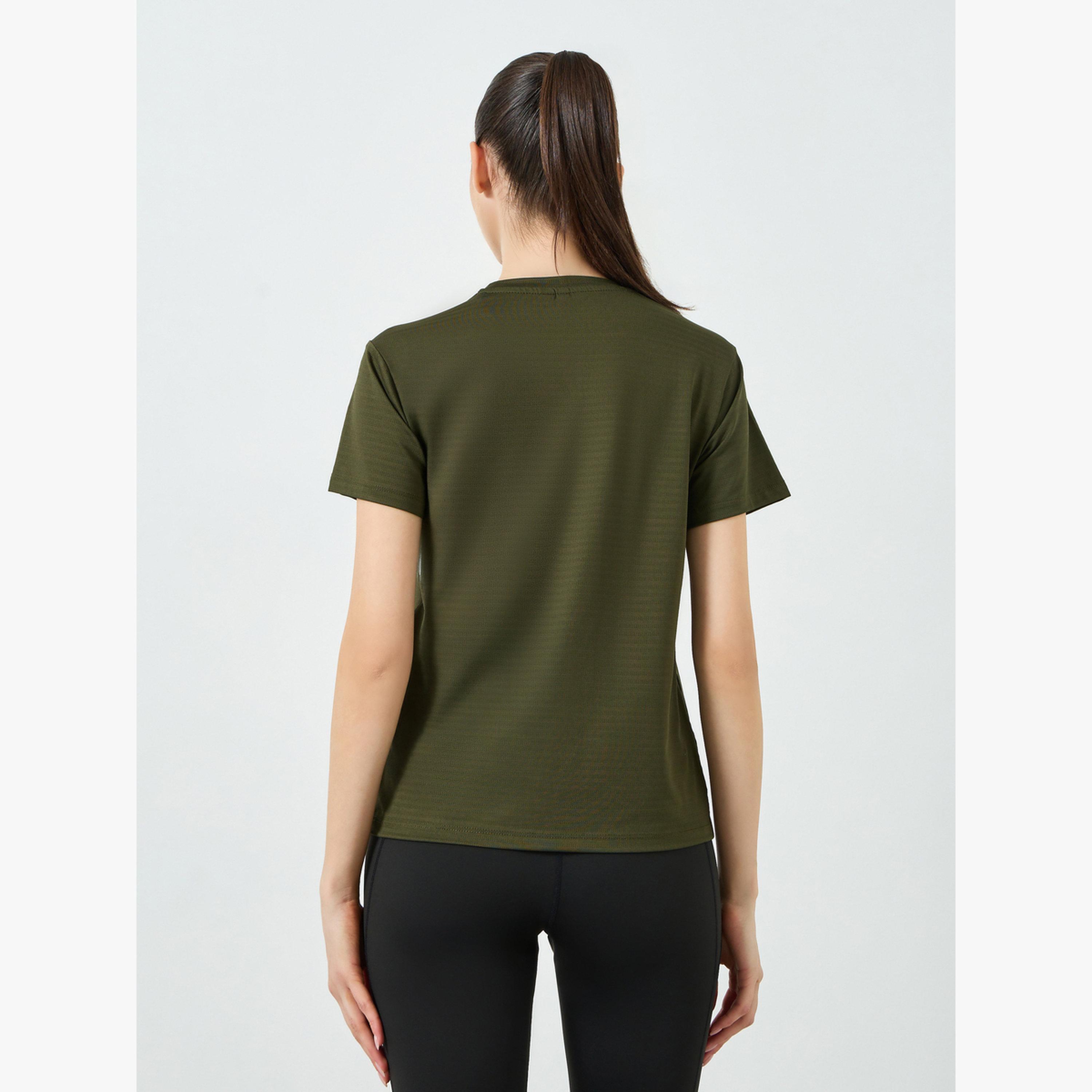 Styli Textured Basic Short Sleeve Top-sports-women-clothing-tshirtsandvests-image-3