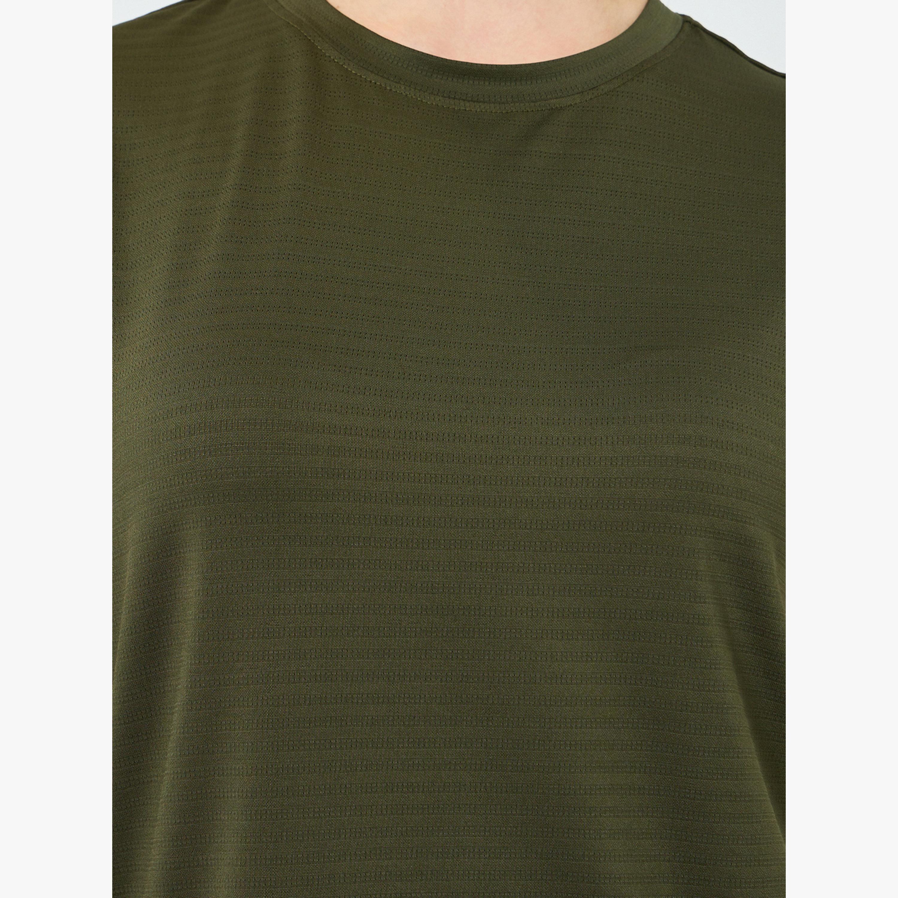 Styli Textured Basic Short Sleeve Top-sports-women-clothing-tshirtsandvests-image-4