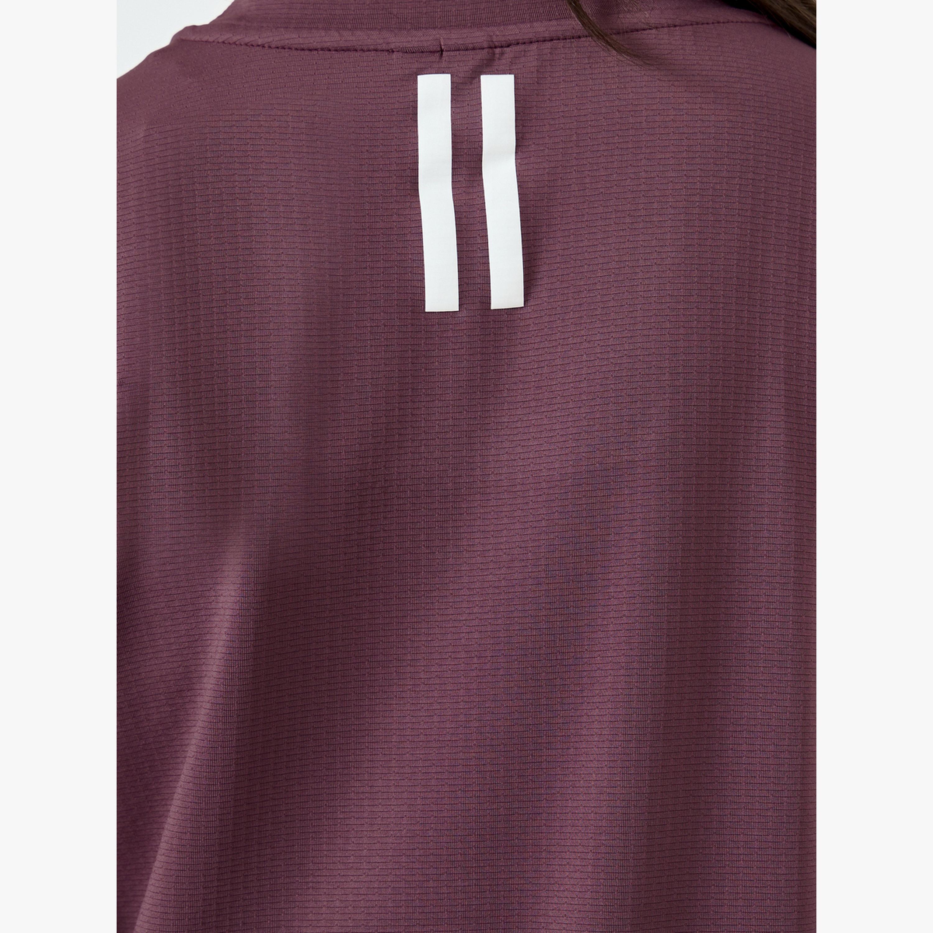 Styli Pink Textured Back Dual Stripe Long Sleeves Top-women-clothing-tshirts-image-4