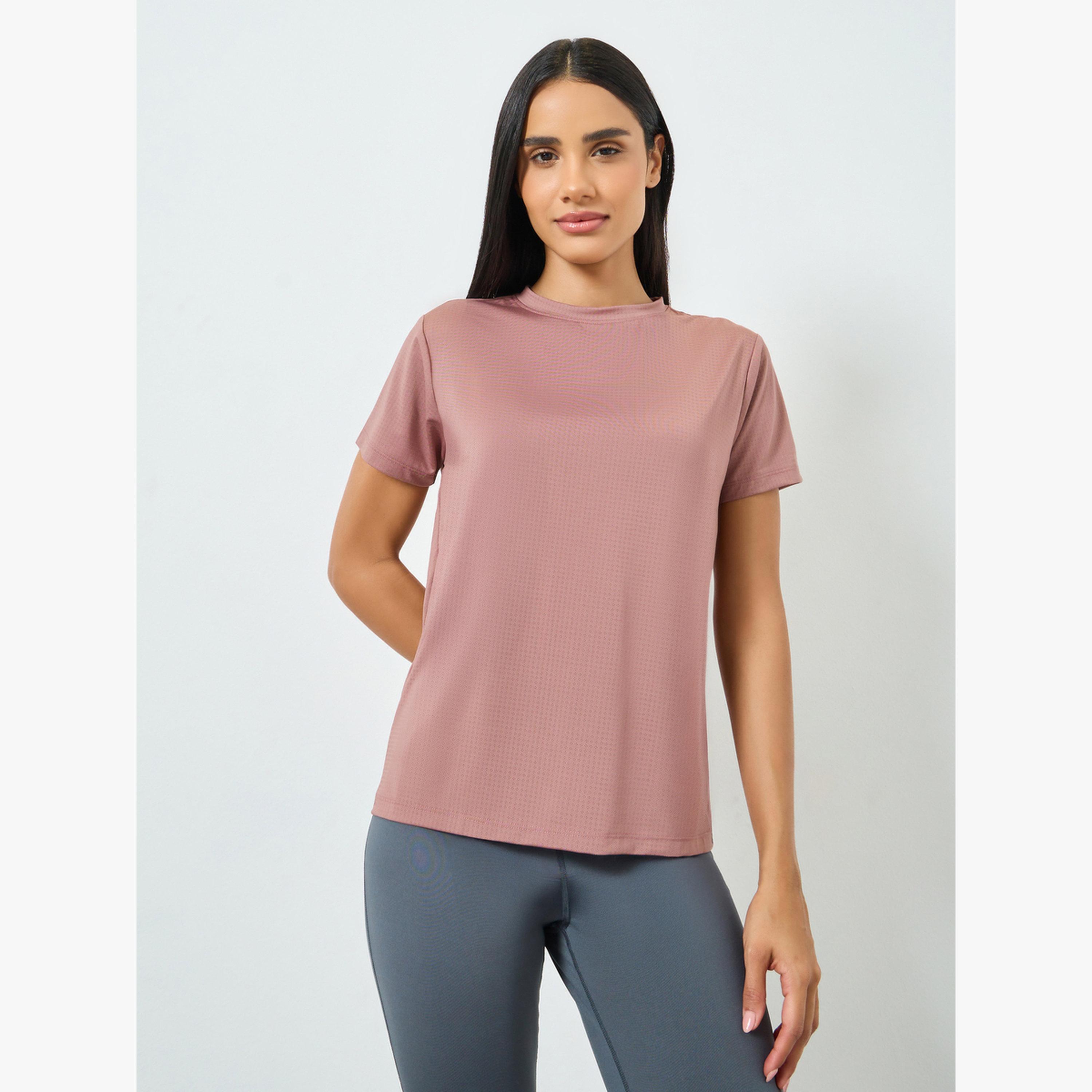 Styli Pack of 2 - Textured Basic Short Sleeve Top-women-clothing-tshirts-image-2