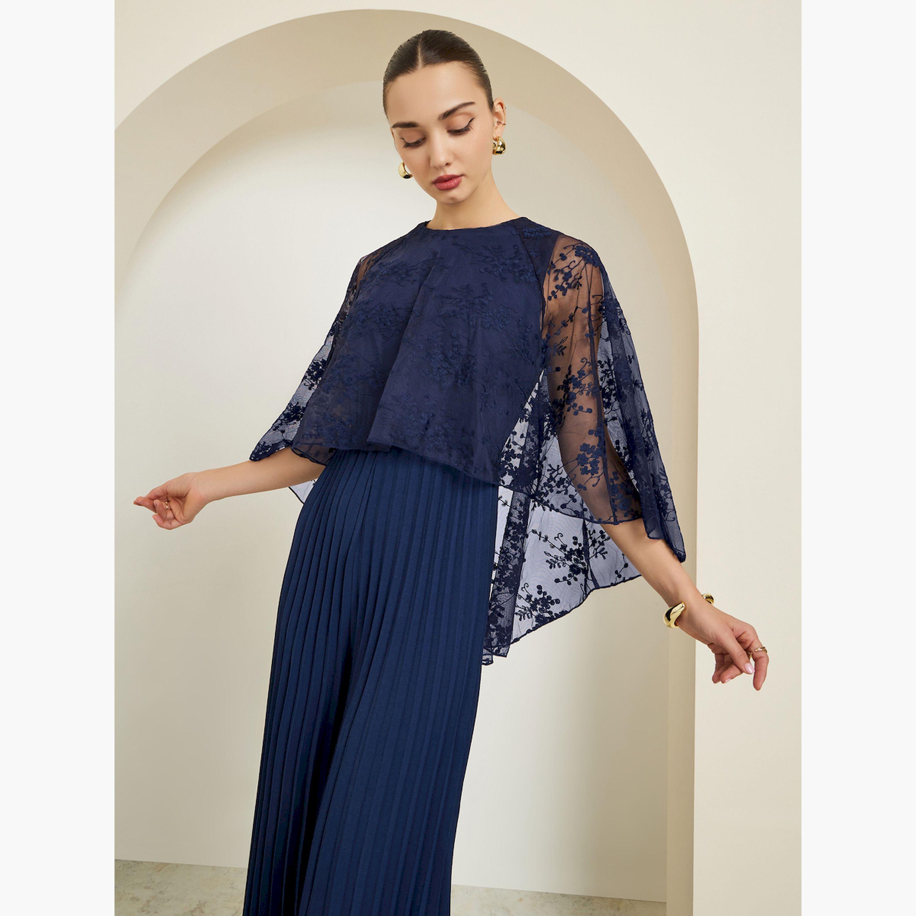 جمبسوت بكسرات وأرجل واسعة وأكمام كاب-women-clothing-jumpsuits-image-2