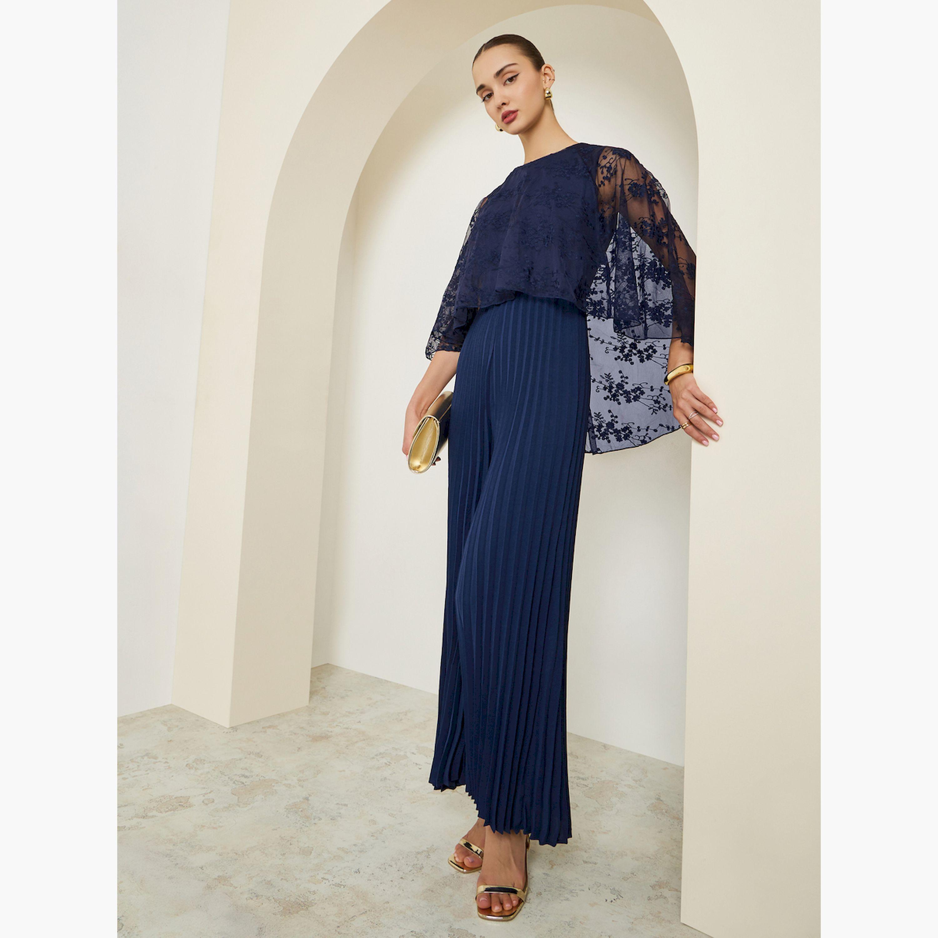 جمبسوت بكسرات وأرجل واسعة وأكمام كاب-women-clothing-jumpsuits-image-3