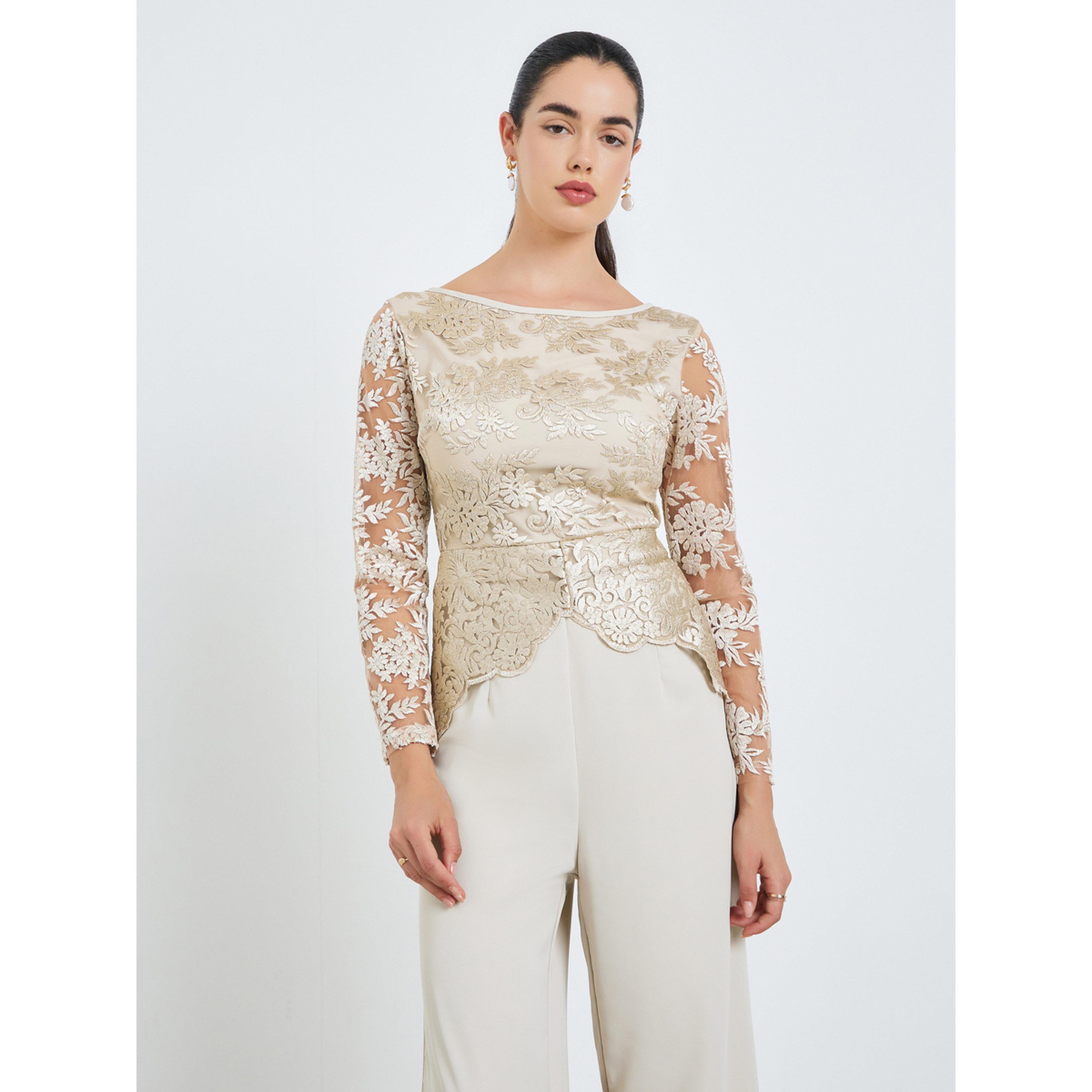 جمبسوت للسهرة بأرجل واسعة وطبقة دانتيل-women-clothing-jumpsuits-image-2