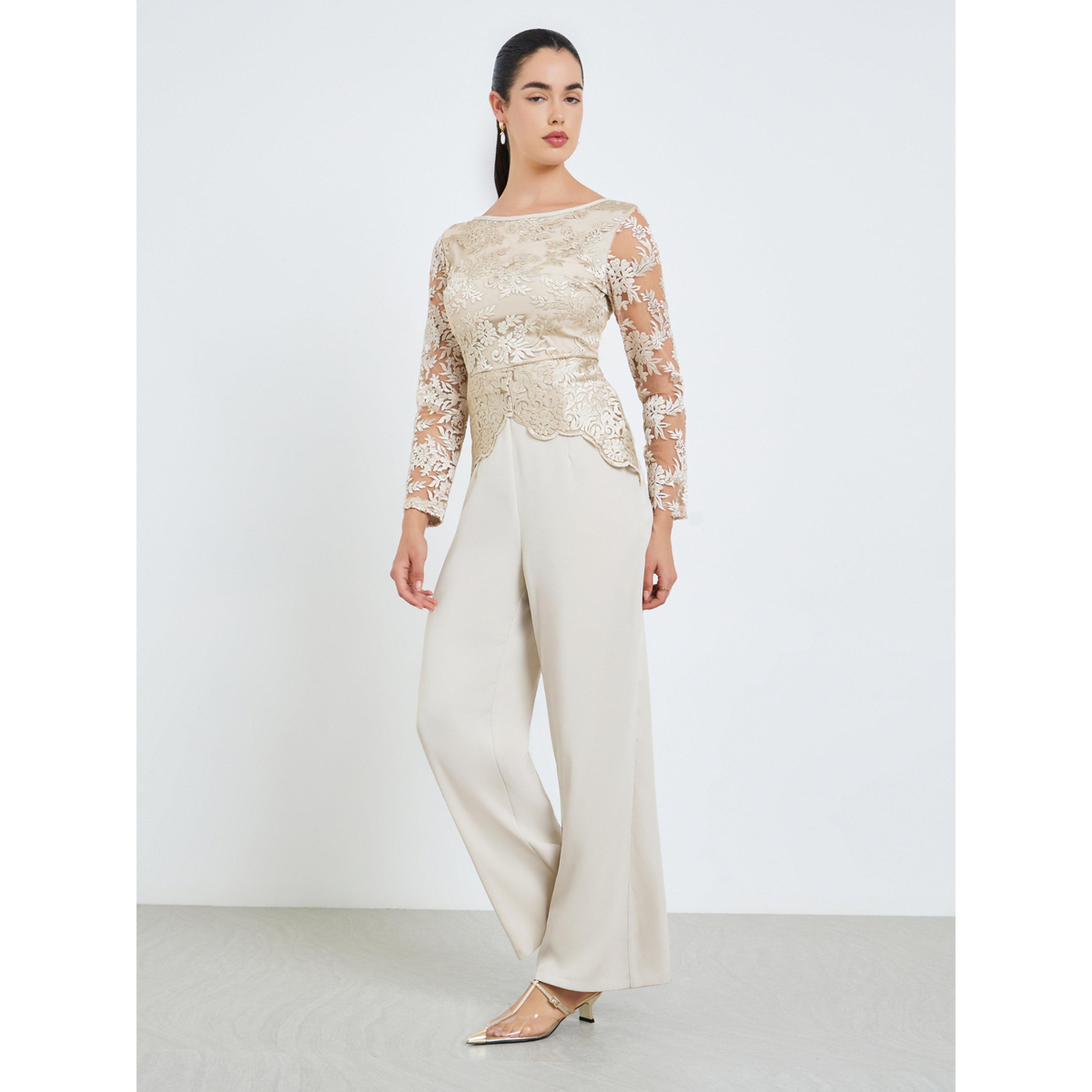 جمبسوت للسهرة بأرجل واسعة وطبقة دانتيل-women-clothing-jumpsuits-image-3