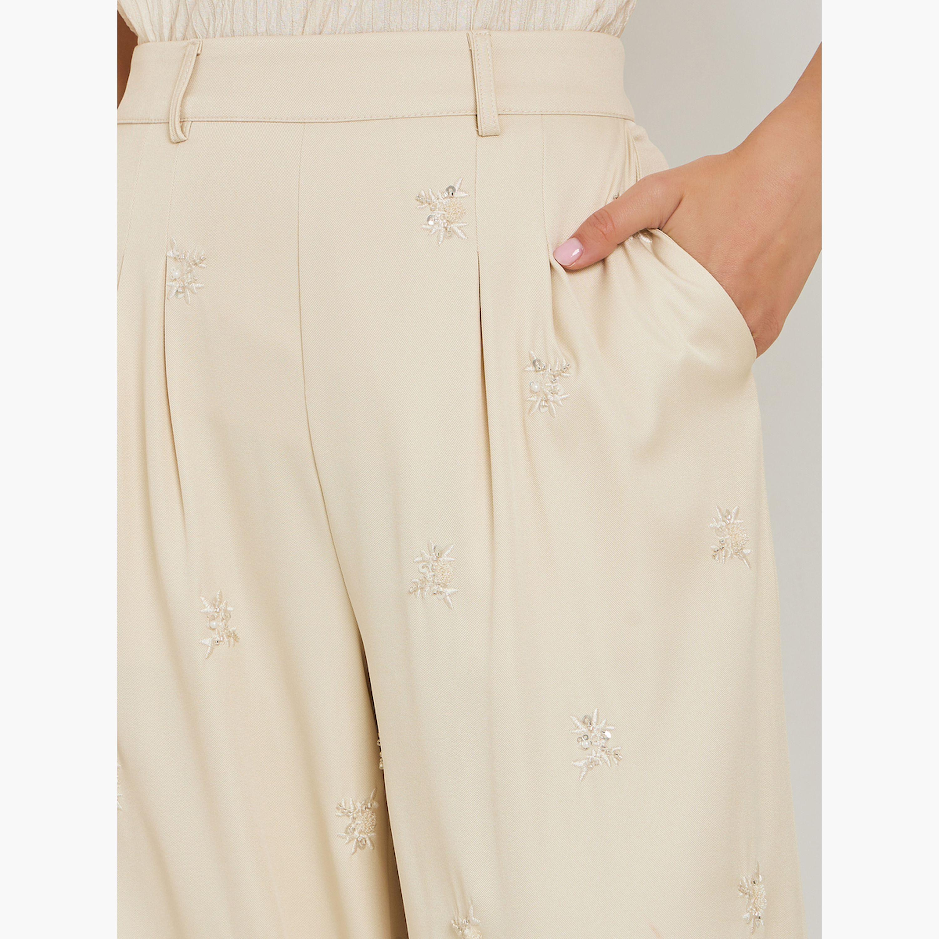 بنطال أوف وايت مزين وأرجل واسعة-women-clothing-bottoms-trousers-image-4