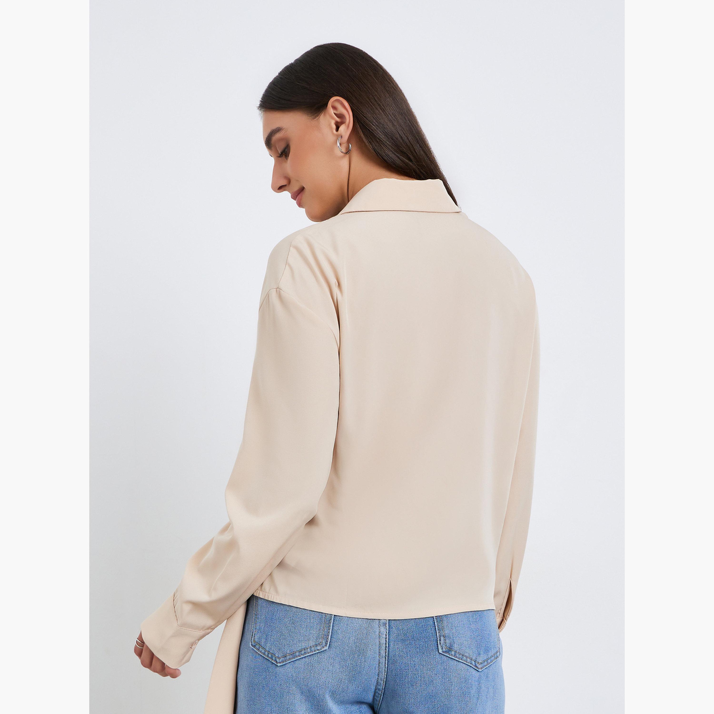 قميص لف بأكمام طويلة-women-clothing-shirtsandblouses-shirts-image-4