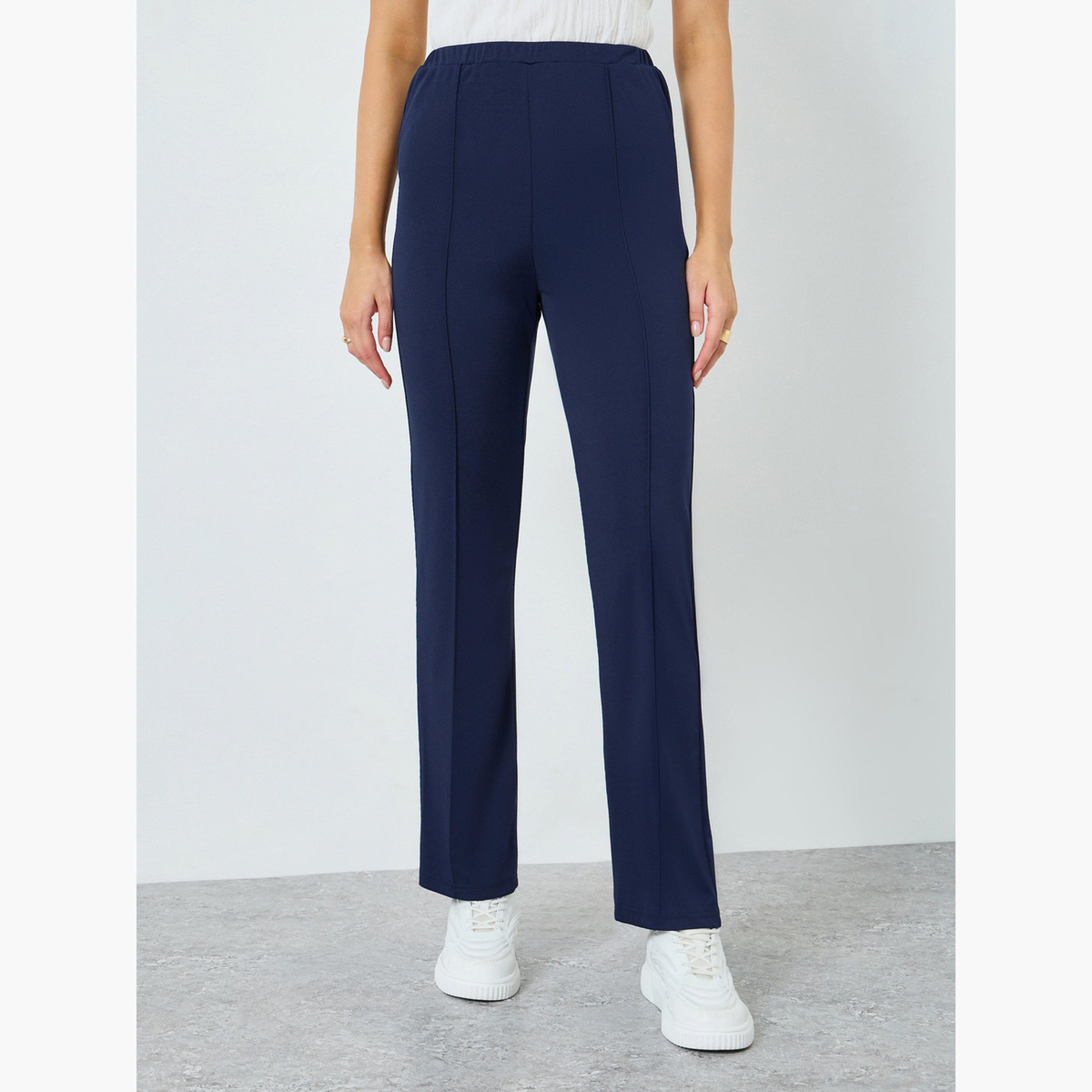 بنطال واسع بتصميم محاك-women-clothing-bottoms-trousers-image-1