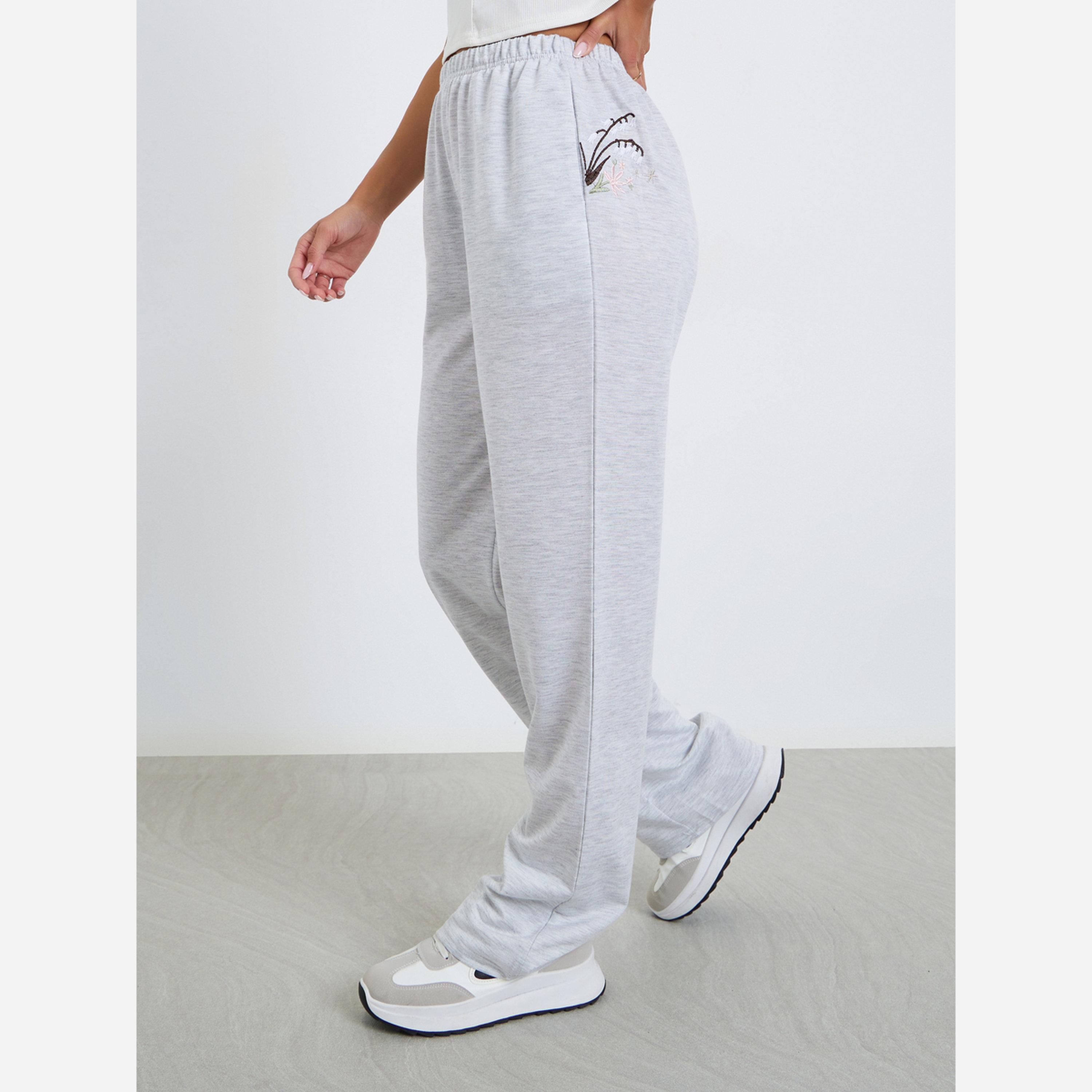 Styli Women Grey Wide Leg Joggers-women-clothing-bottoms-joggers-image-5