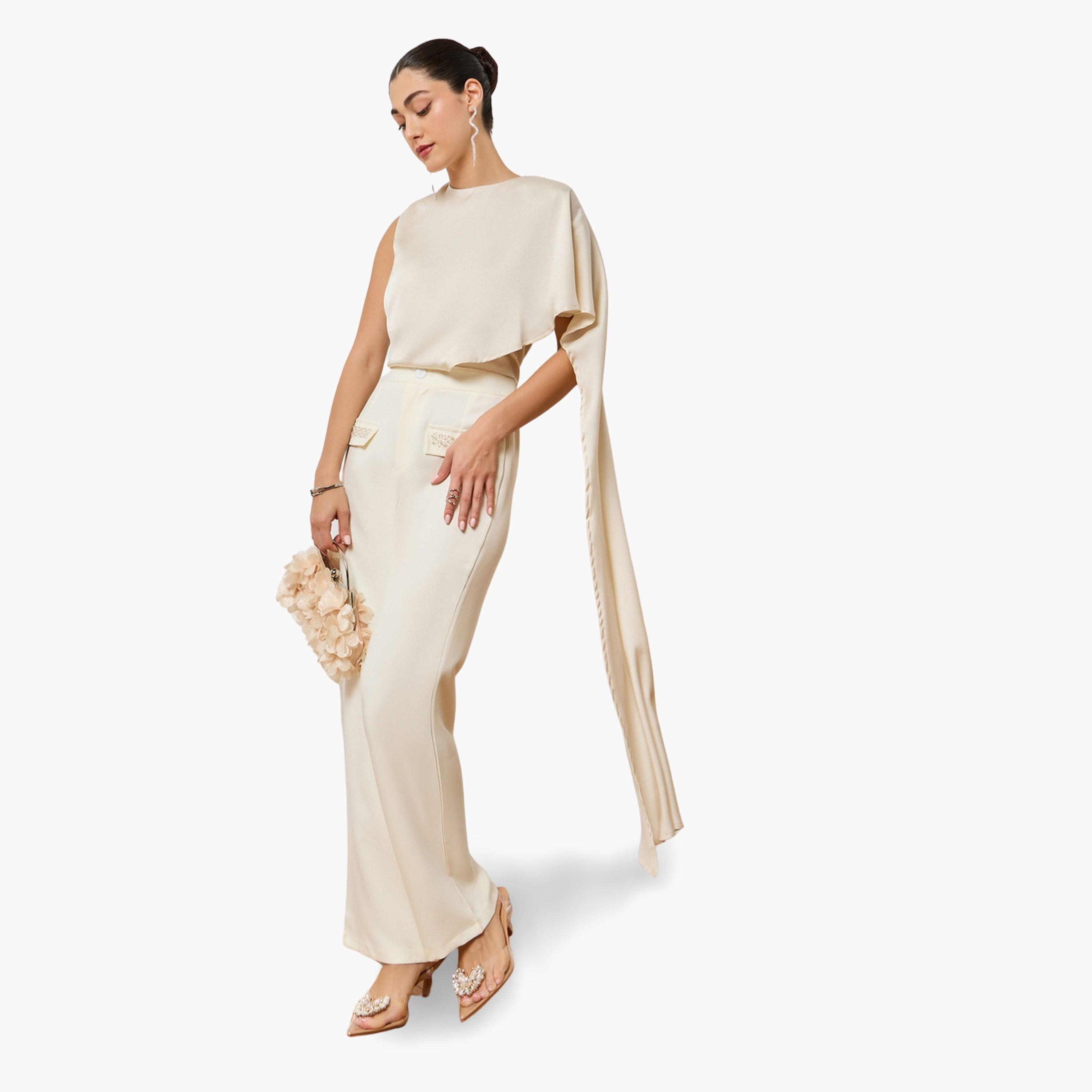 بلوزة ساتان بوشاح وتصميم غير متماثلة-women-clothing-shirtsandblouses-blouses-image-2