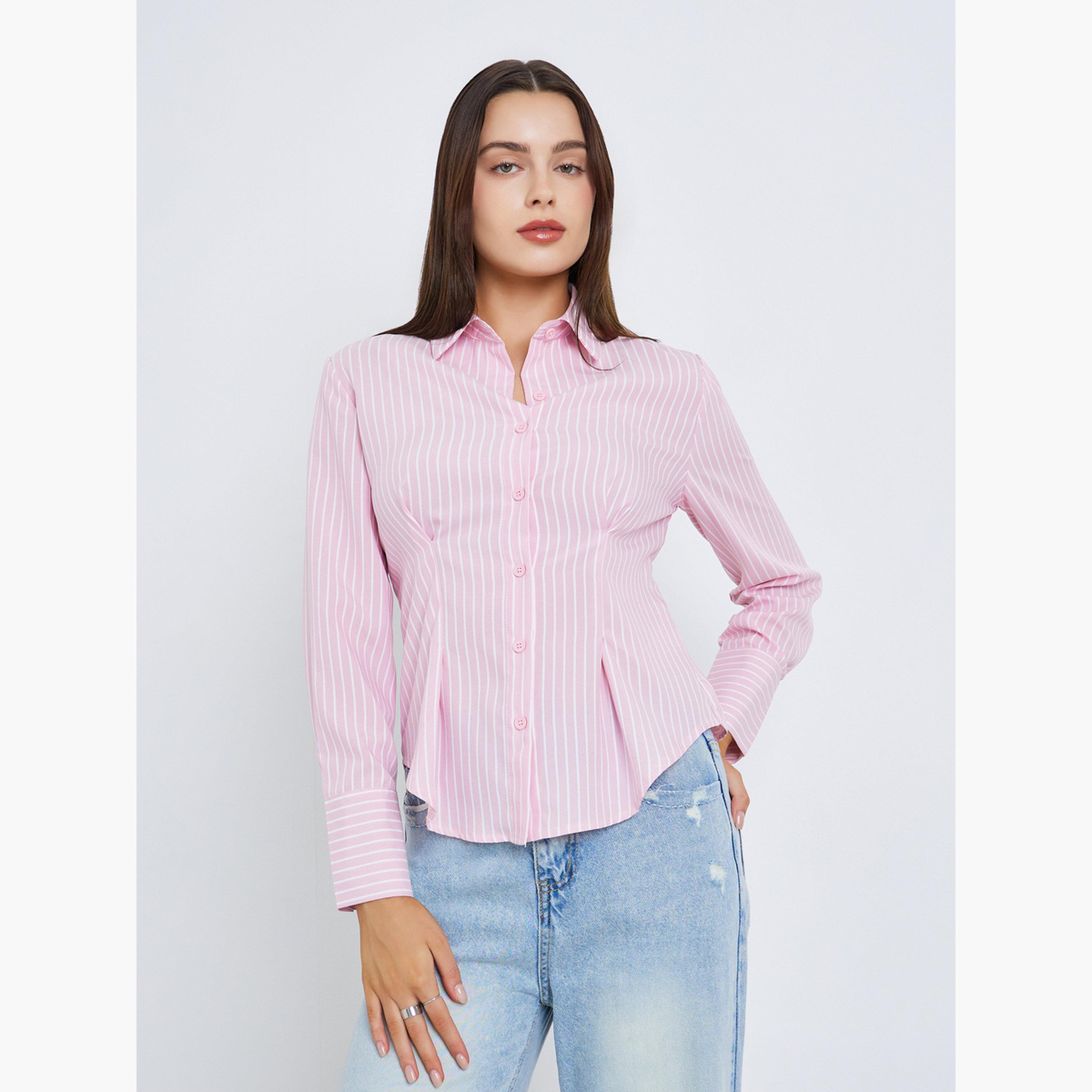 قميص مخطط بأكمام طويلة-women-clothing-shirtsandblouses-shirts-image-1