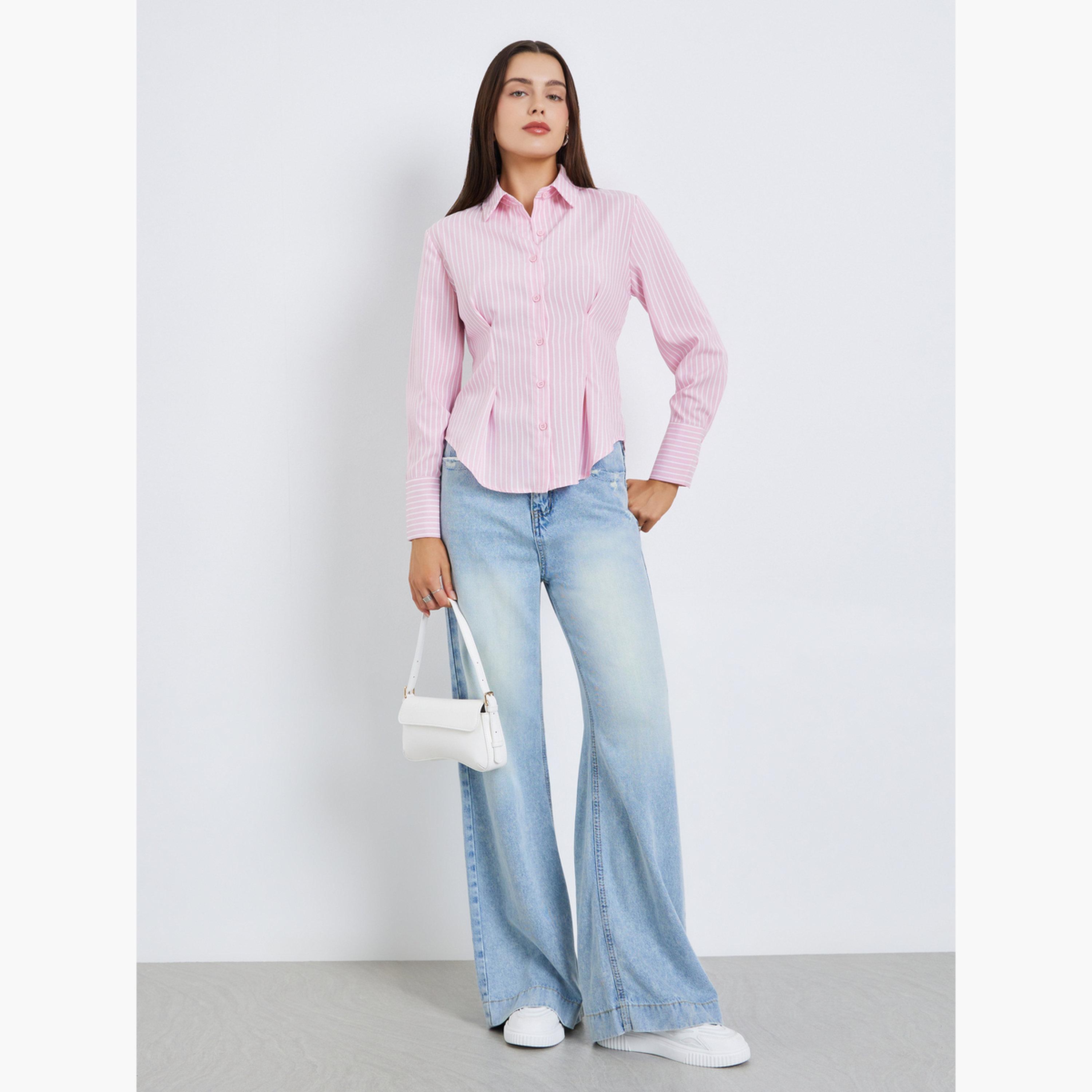قميص مخطط بأكمام طويلة-women-clothing-shirtsandblouses-shirts-image-2