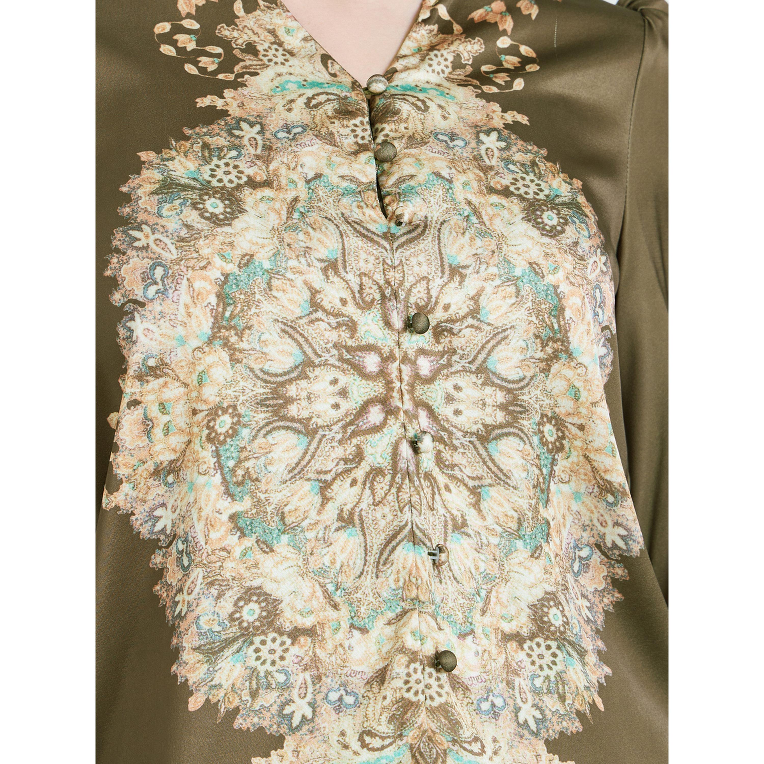 Styli Women Olive Printed Balloon Sleeve Blouse-women-clothing-shirtsandblouses-blouses-image-3