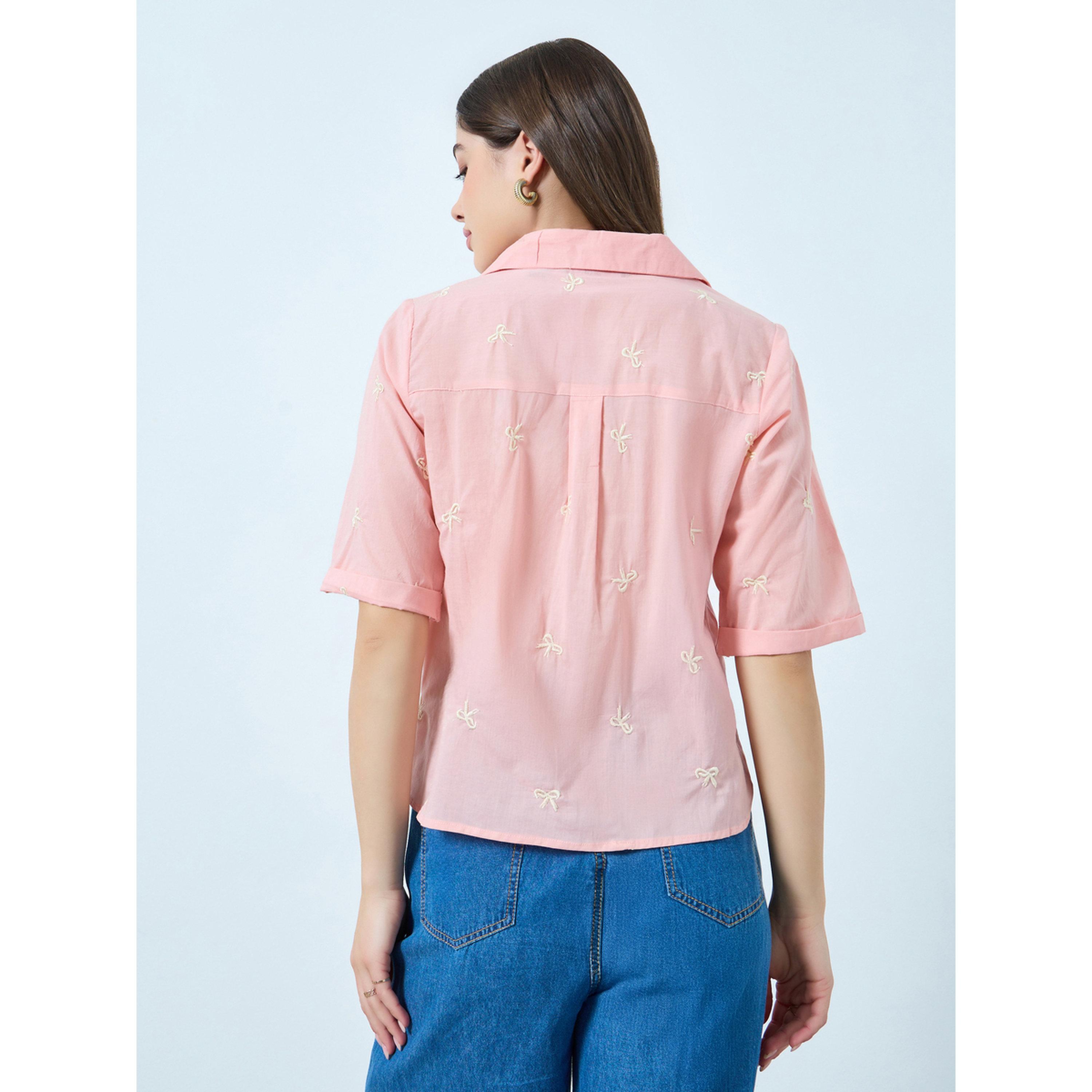 بلوزة قطن بتفاصيل فيونكة مطرزة-women-clothing-shirtsandblouses-shirts-image-4
