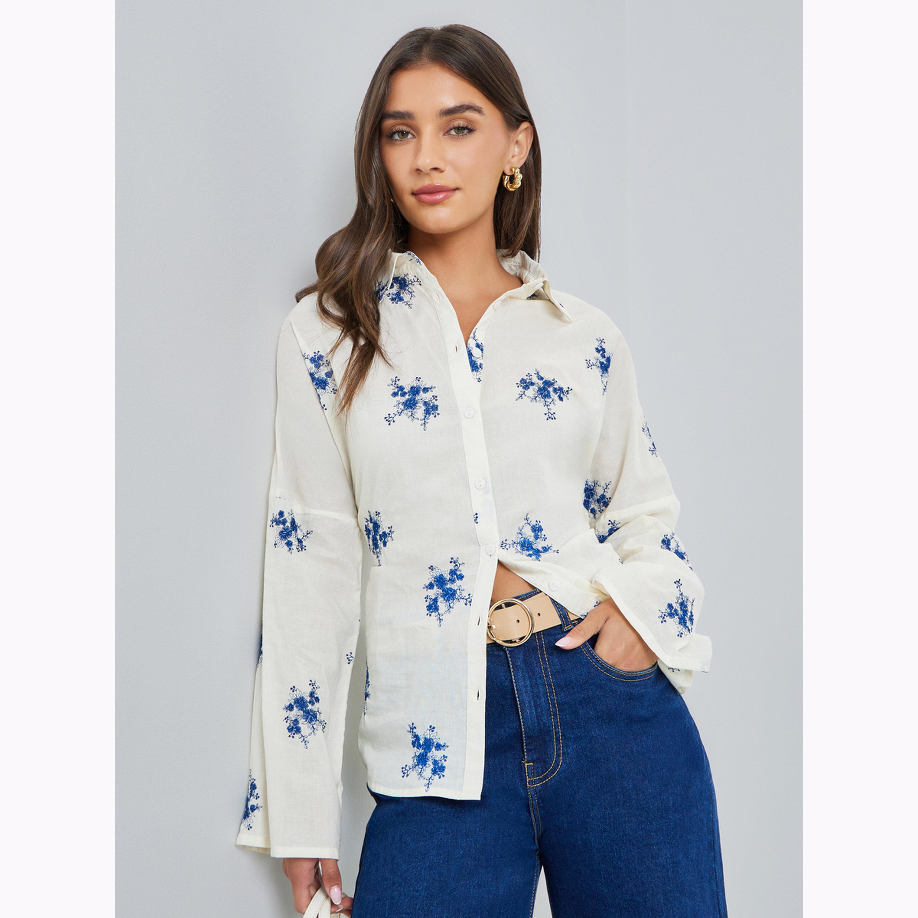 بلوزة فضفاضة بأكمام طويلة مطرزة-women-clothing-shirtsandblouses-shirts-image-3