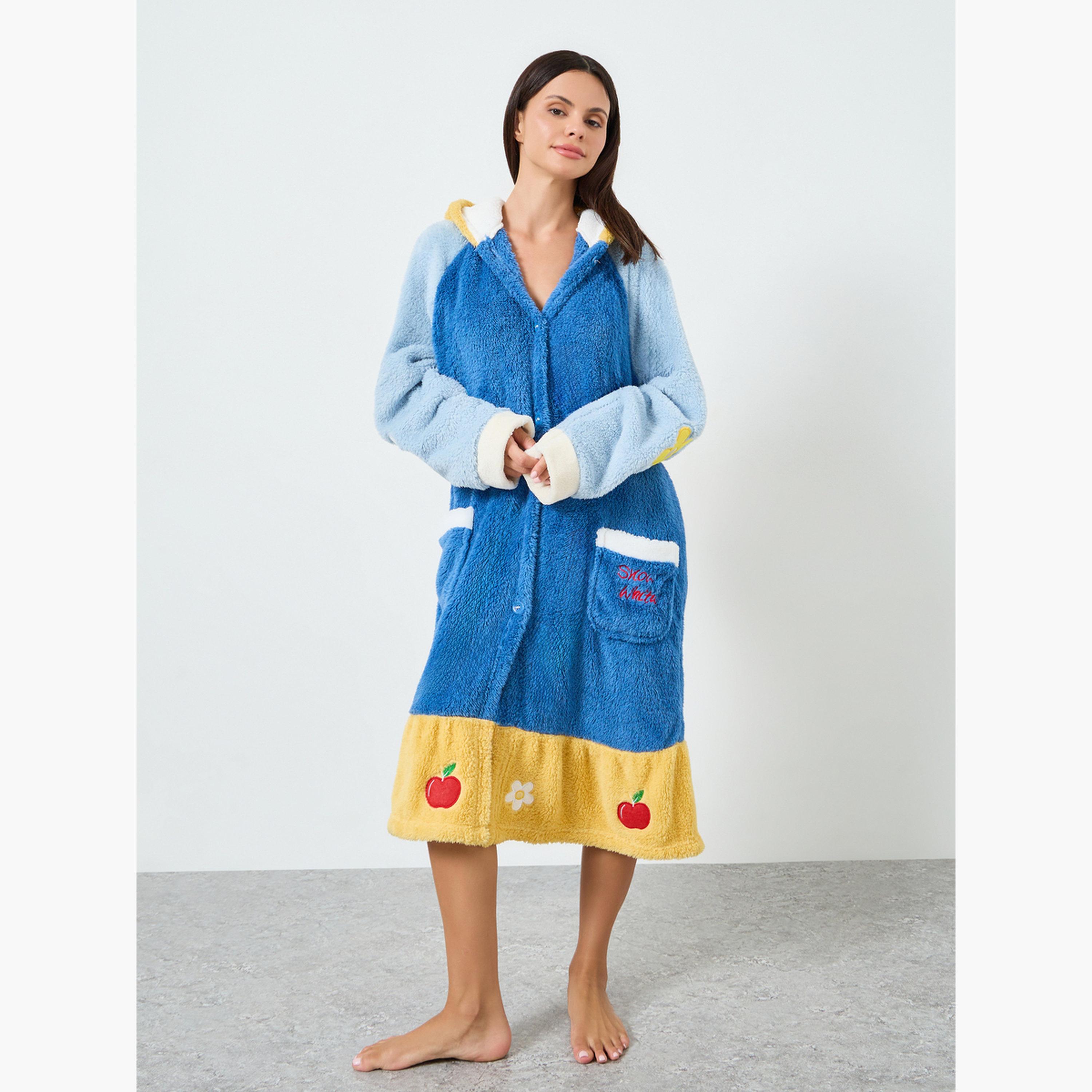 روب فليس ناعم بهودي وفيونكة-women-clothing-nightwear-robes-image-1