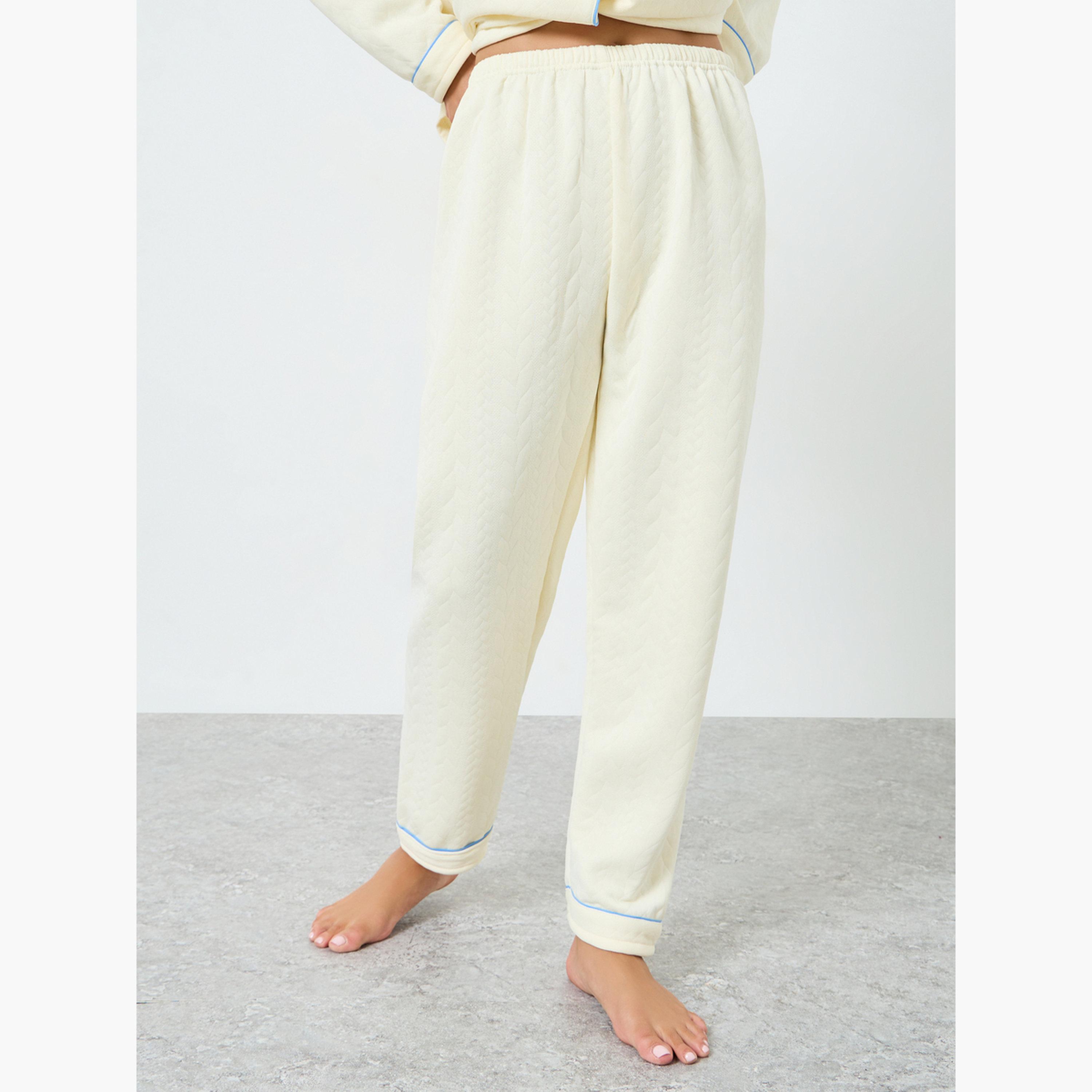 طقم بيجاما من بنطال وبلوزة بأكمام طويلة-women-clothing-nightwear-pyjamas-longsets-image-4