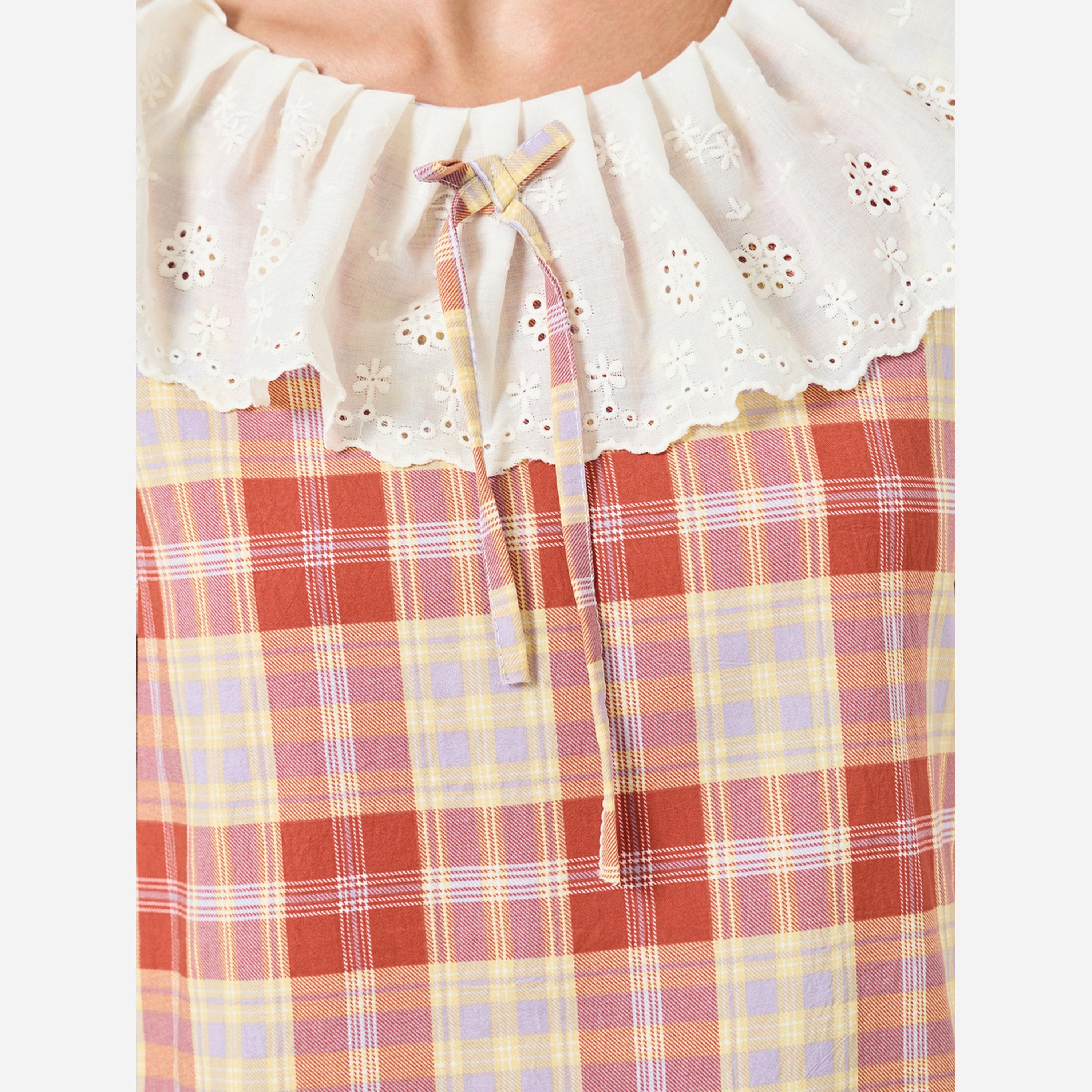 Styli Check Patter Tops&Pants Pajama Long Sets-women-clothing-nightwear-pyjamas-longsets-image-6