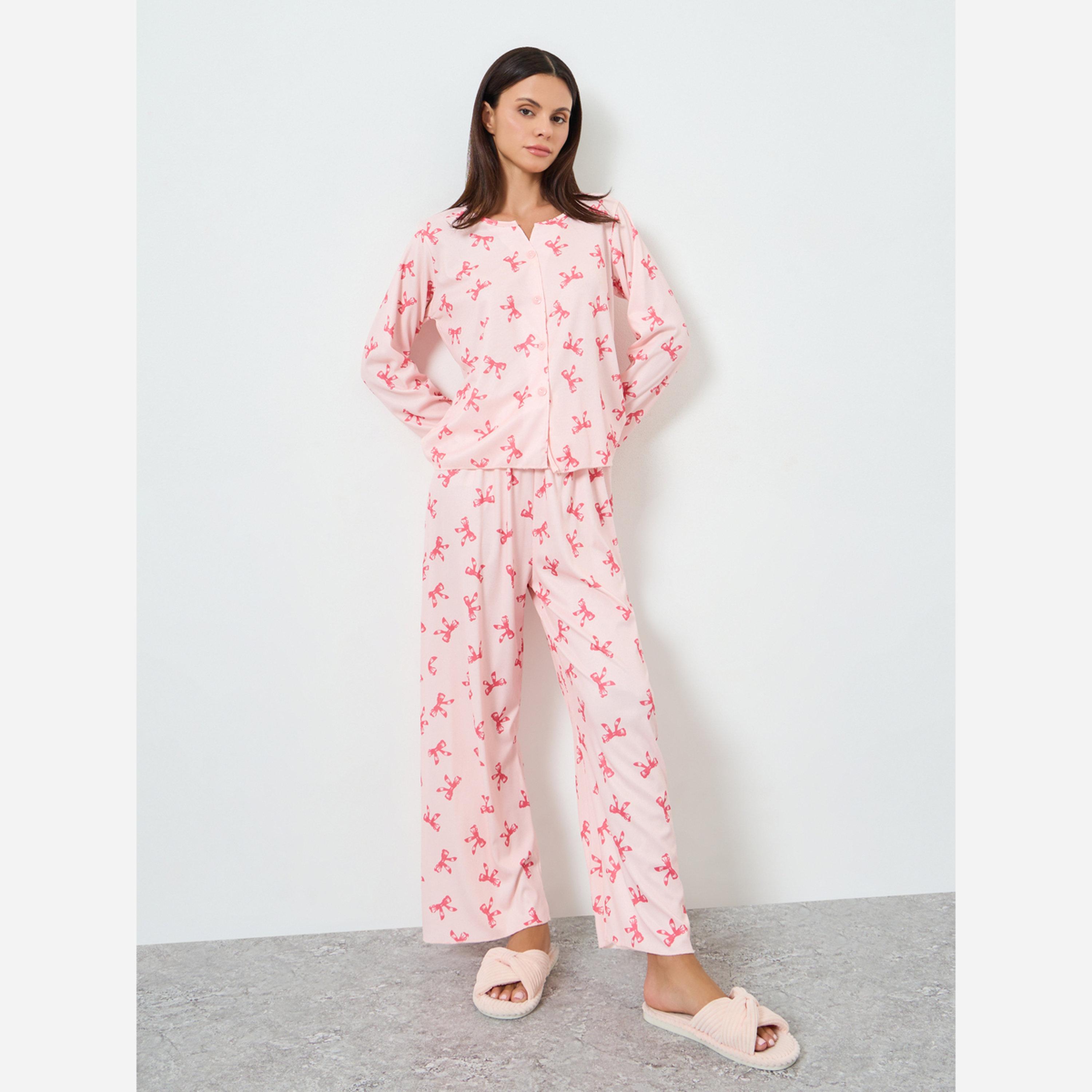 Styli Allover Printed Tops&Pants Pajama Long Sets-women-clothing-nightwear-pyjamas-longsets-image-1