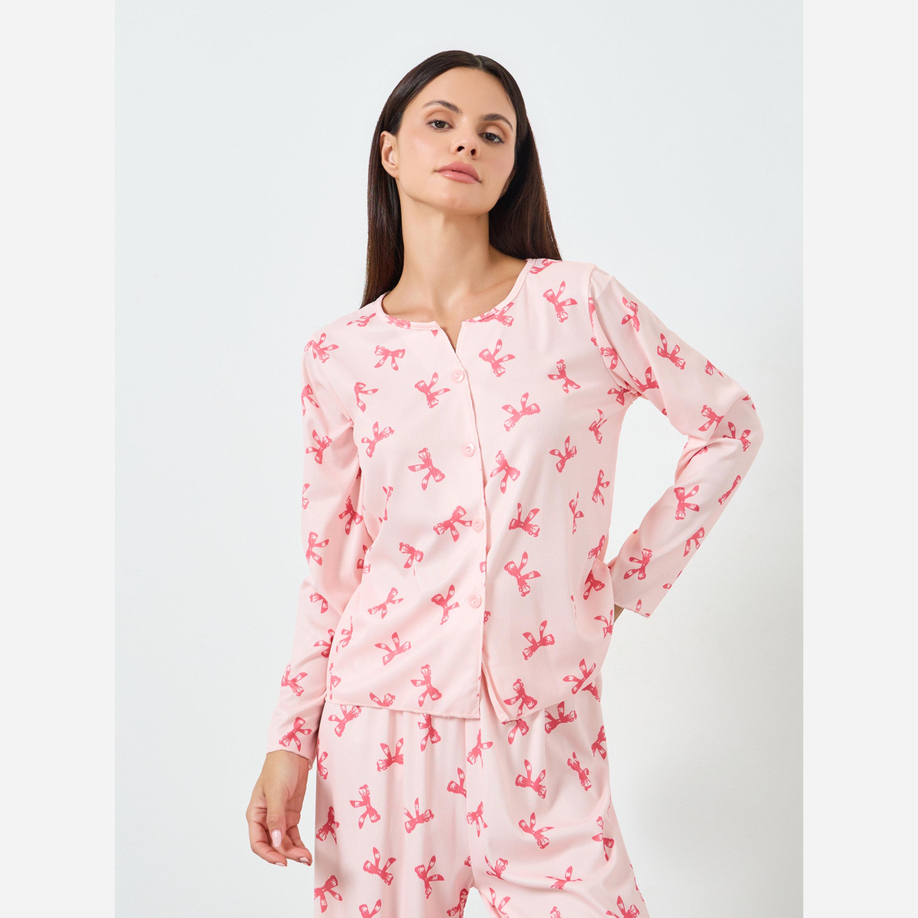 ستايلي - بيجاما بطبعة-women-clothing-nightwear-pyjamas-longsets-image-2